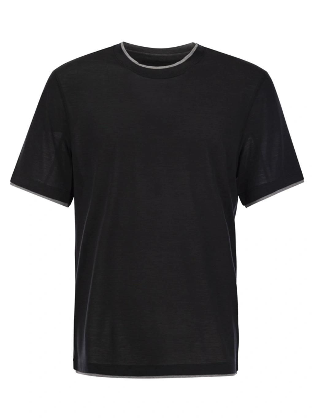 BRUNELLO CUCINELLI Blue Cotton Polo Shirt In Cobalt Blue Product Image