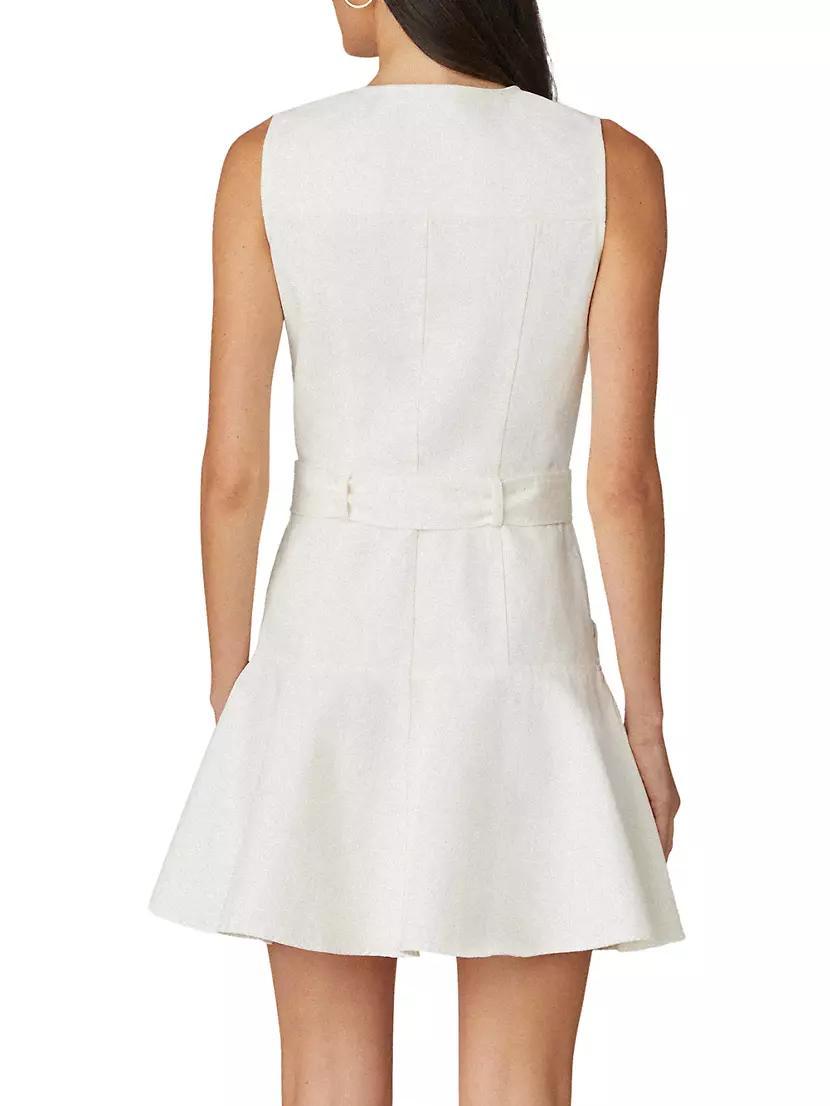 Anya Sleeveless Flounce Cotton Mini Dress Product Image