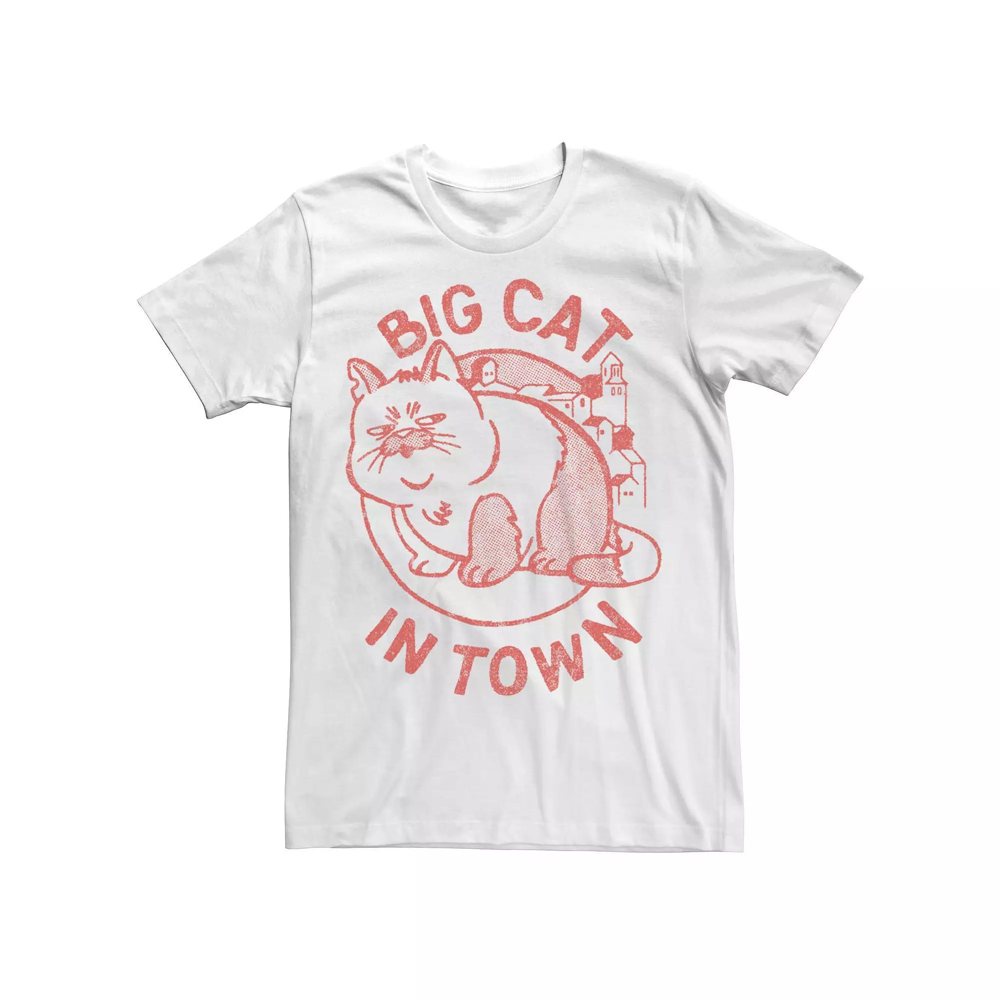 Disney / Pixar's Luca Machiavello Men's Big Cat In Town V2 Tee, Size: Small, White Product Image