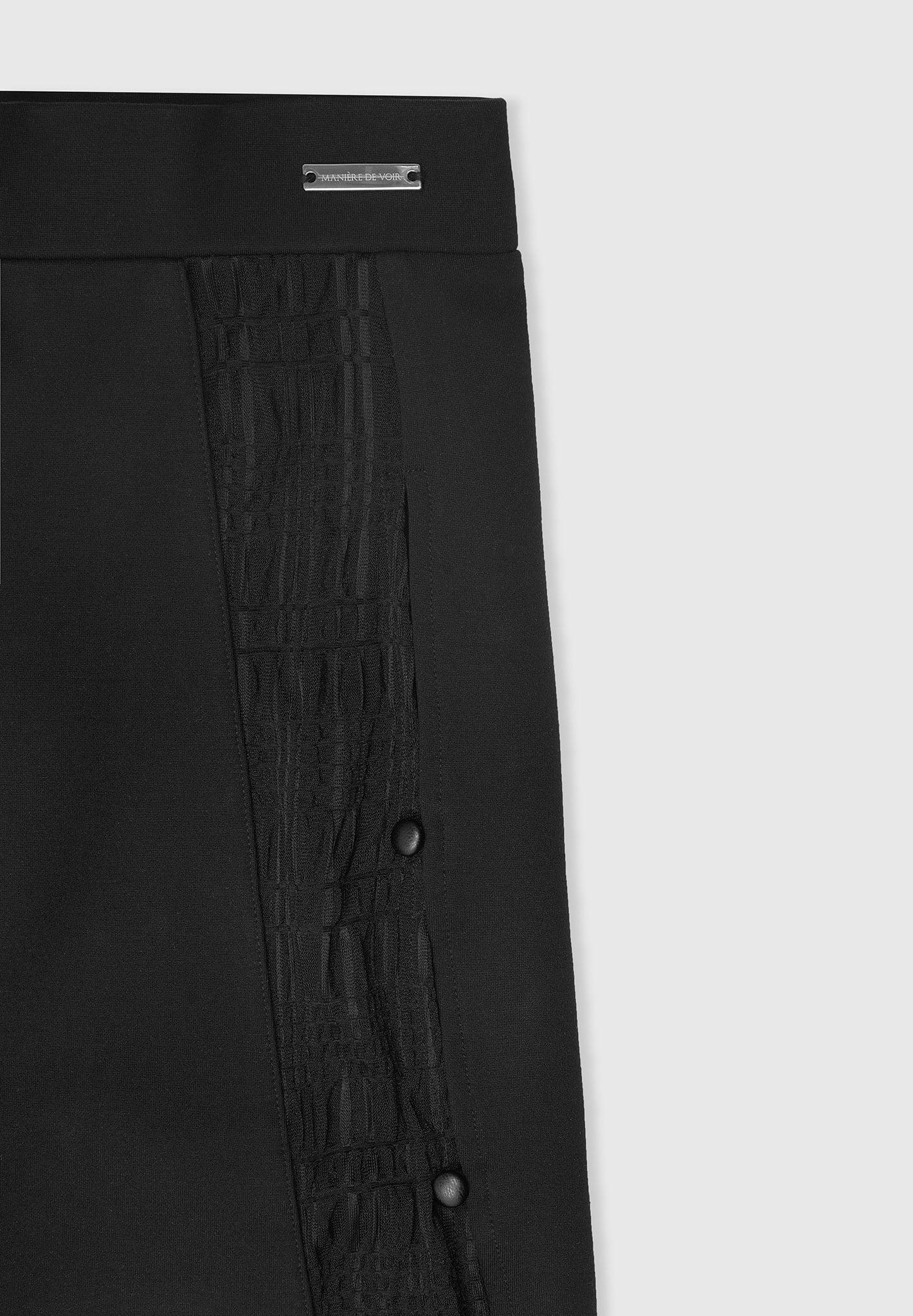Bandage & Mesh Cut Out Leggings - Black Female Product Image