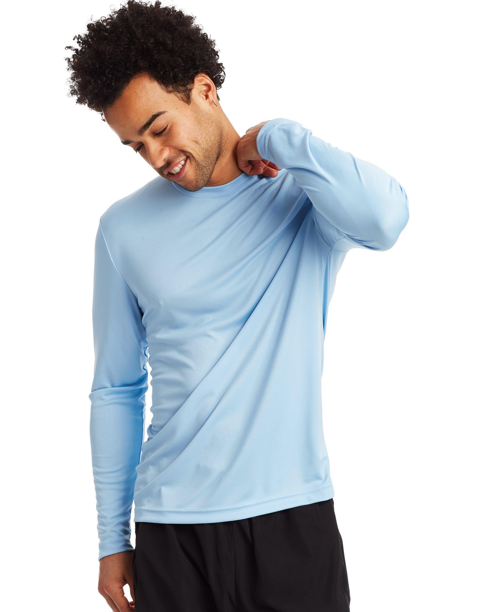 Hanes Sport Cool DRI Mens Performance Long Sleeve T-Shirt, Value 2-Pack White S Product Image