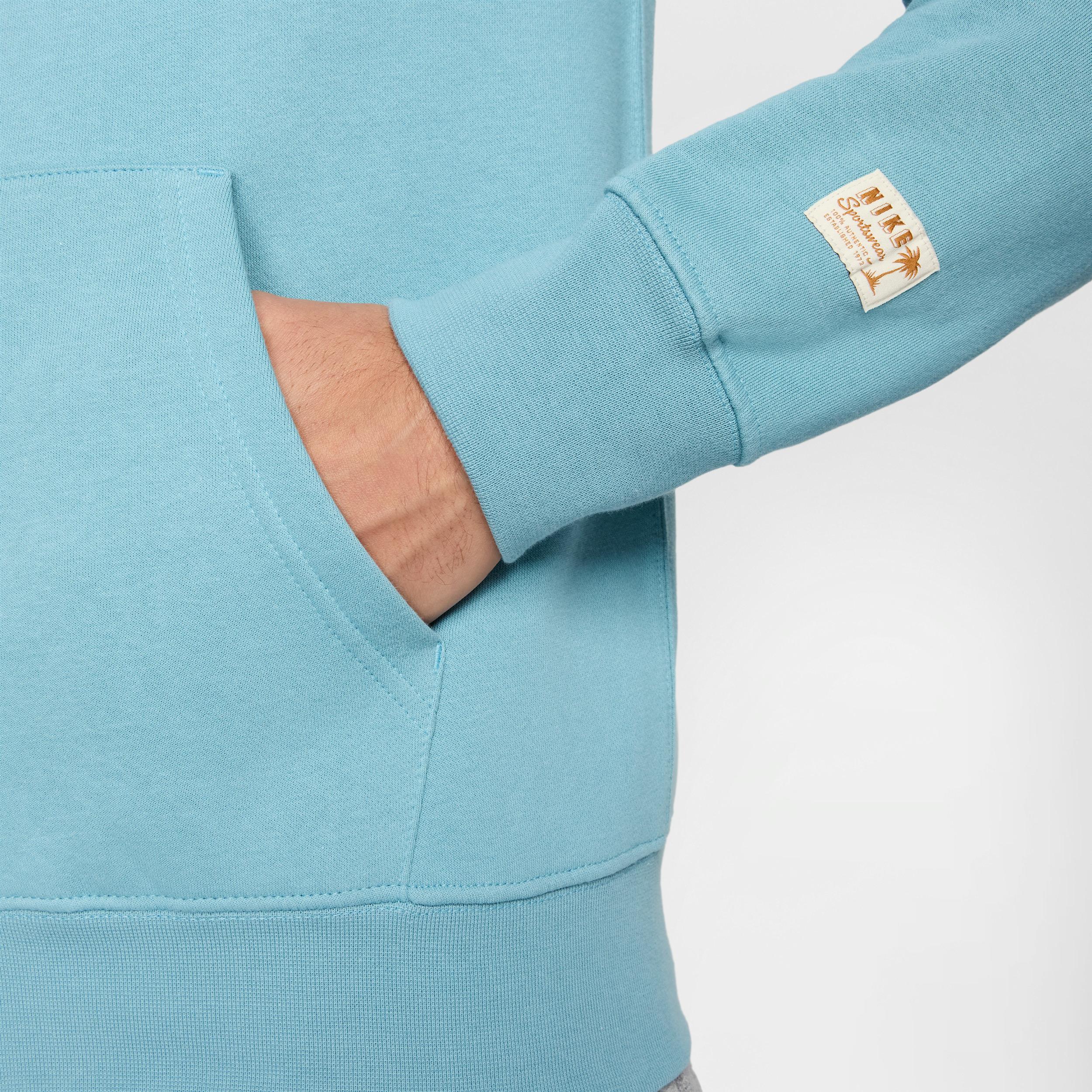 Mens Nike Tropical Graphic Full-Zip Fleece Hoodie Blue Turq Product Image