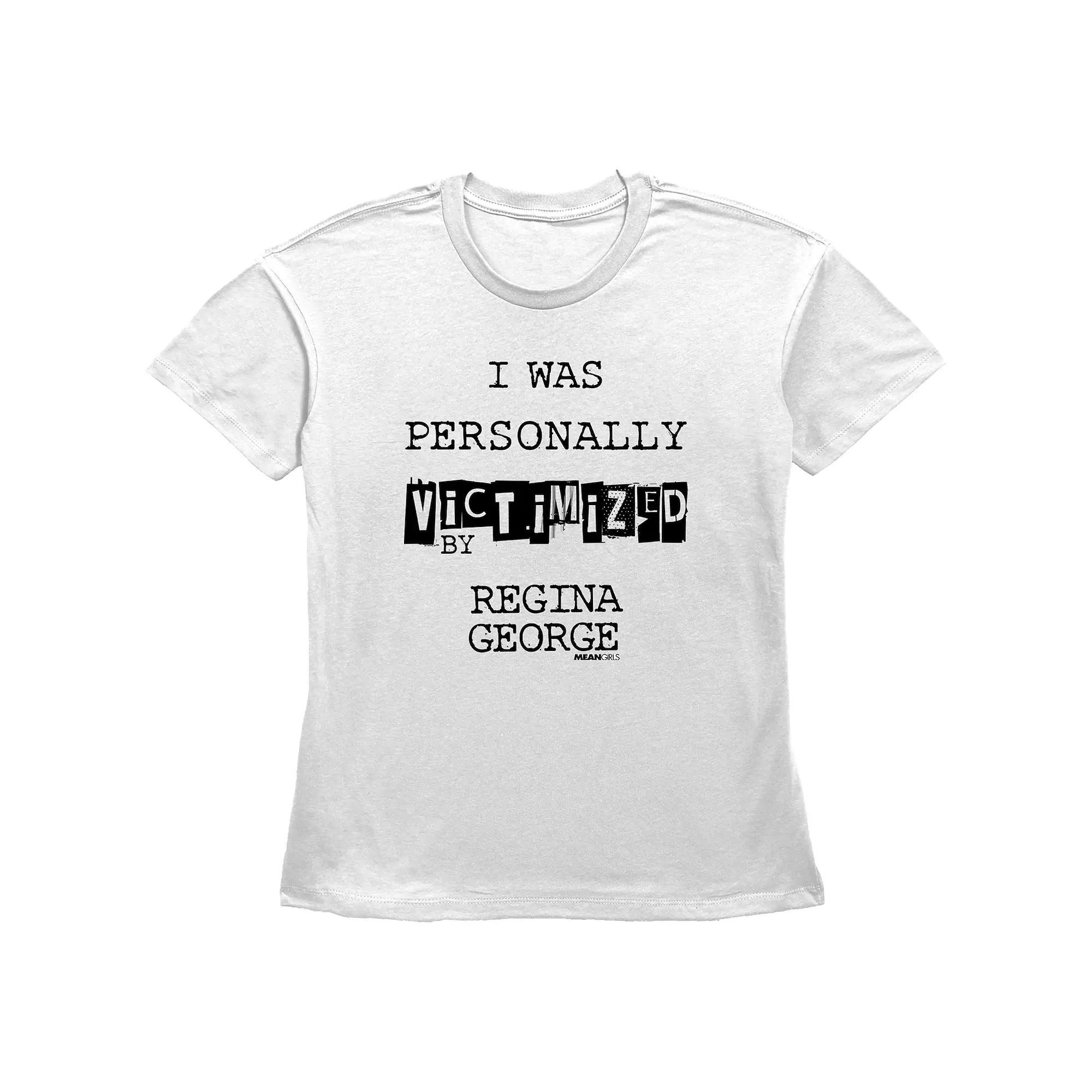 Womens Mean Girls Victimized By Regina George Basic Fit Graphic Tee, Girls Product Image