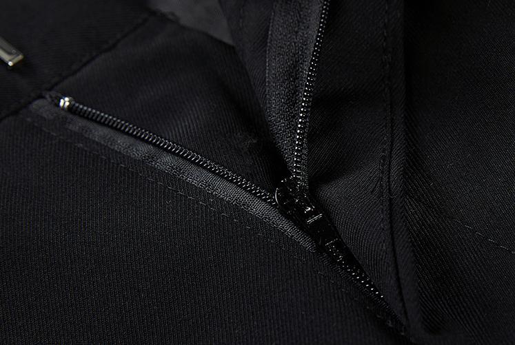 RT No. 3157 BLACK WIDE STRAIGHT PANTS Product Image