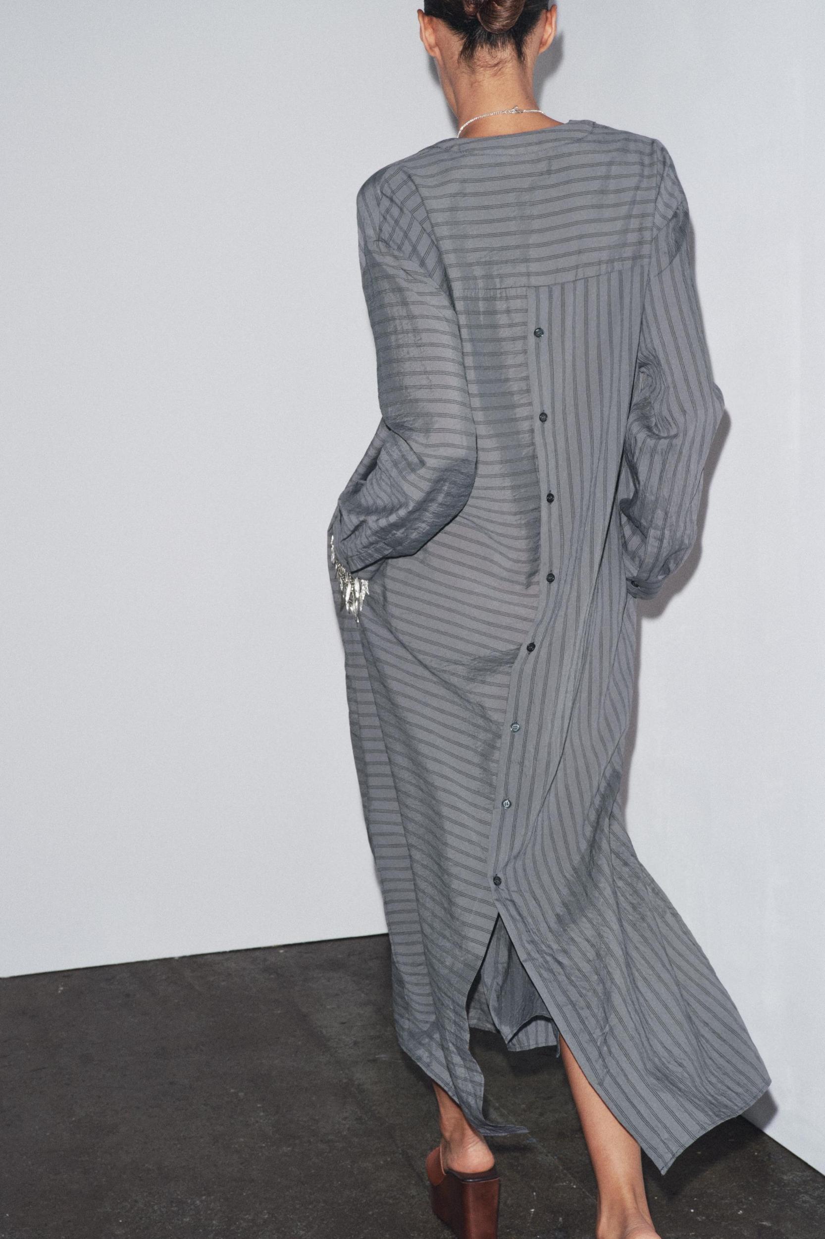 STRIPED SHIRT DRESS ZW COLLECTION Product Image