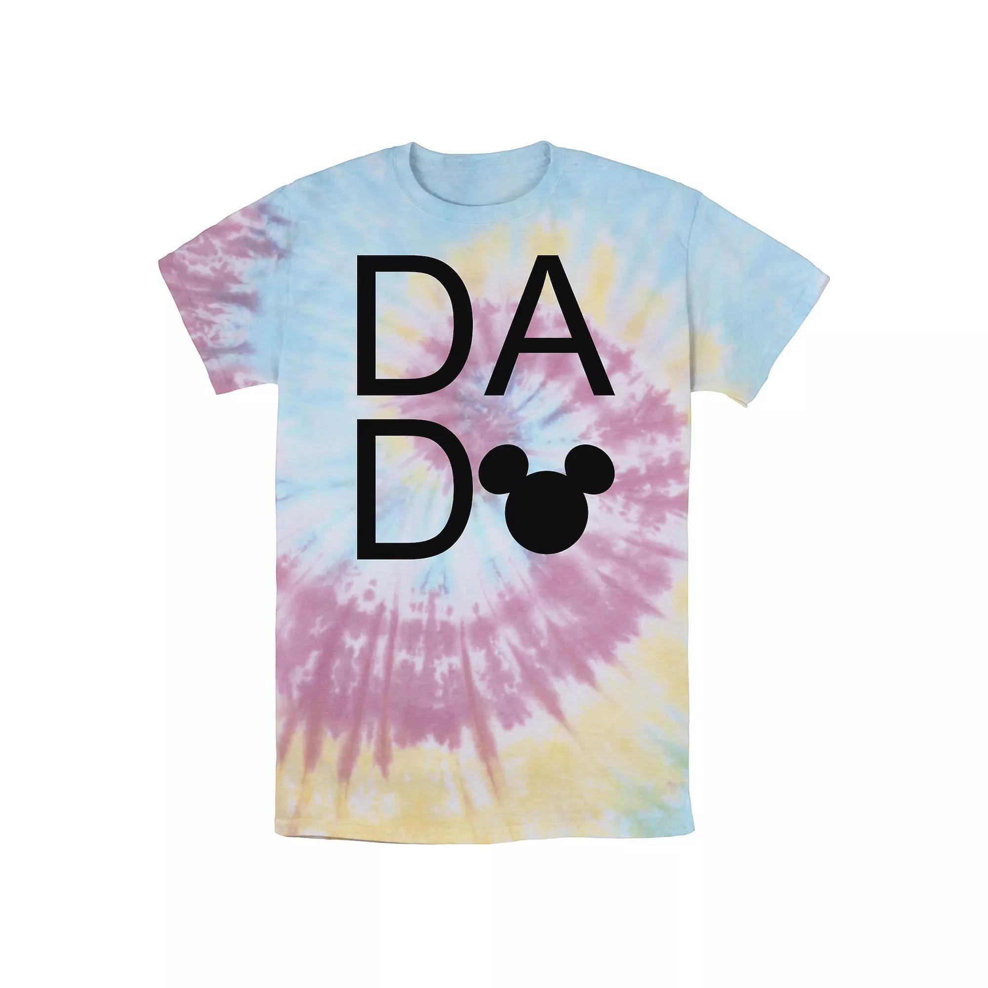 Mens Disney Mickey Mouse Dad Letter Stack Logo Wash Tee Product Image