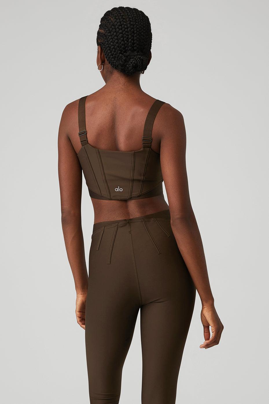 Alo Yoga | Airlift High-Waist 7/8 Corset Legging Brown Product Image