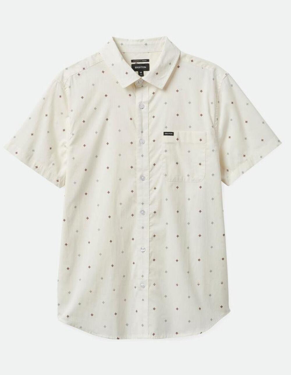 BRIXTON Charter Print Button Up Mens Shirt - Cream Combo Product Image