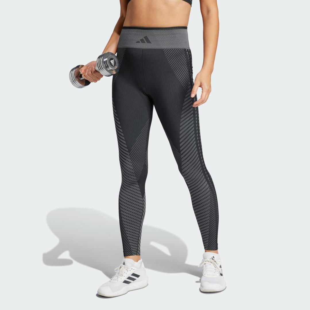adidas Knitted Training 7/8 Leggings Black M Womens Product Image