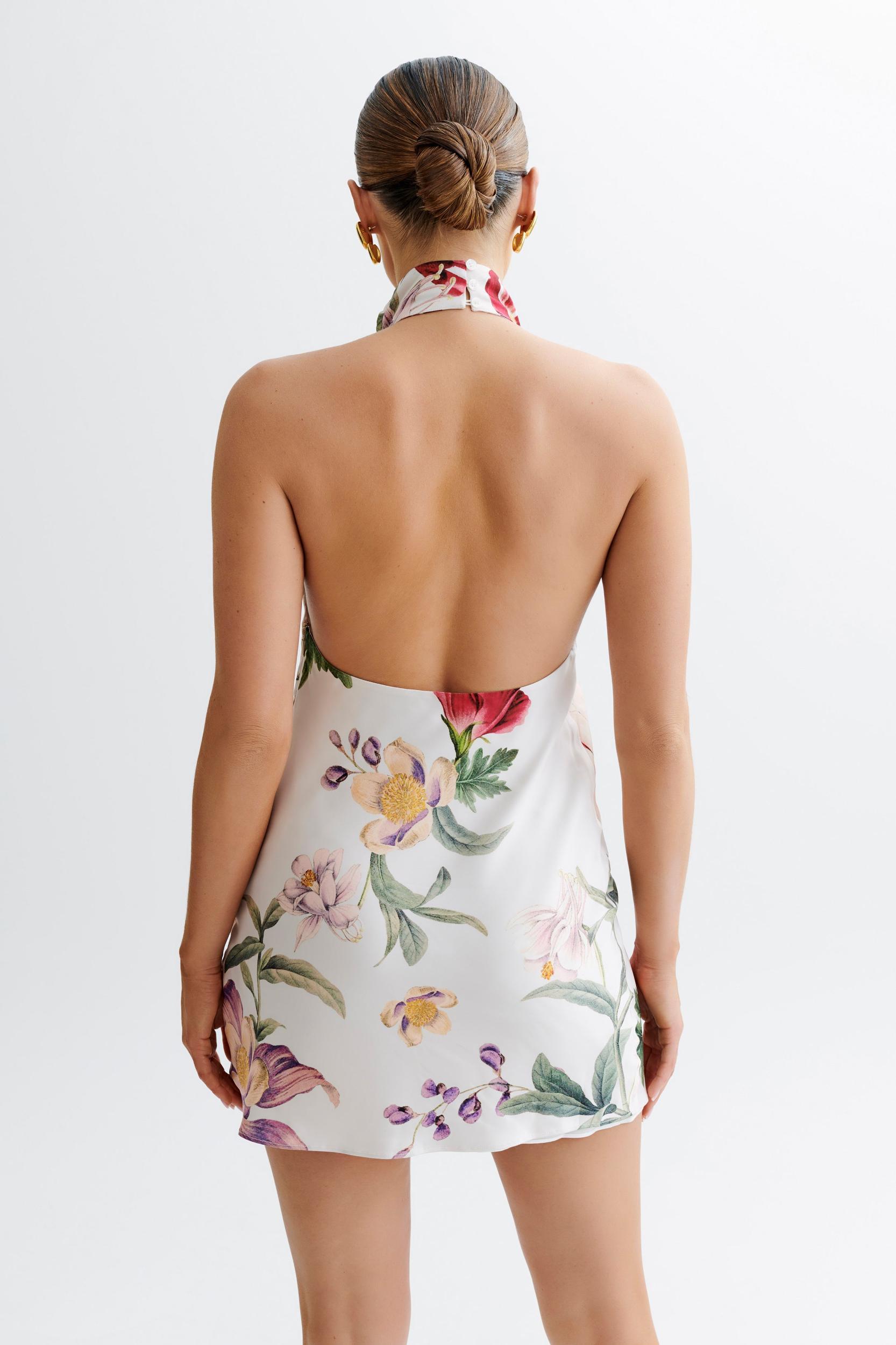 Lynelle High Neck Mini Dress - Bella Rosa Print Product Image
