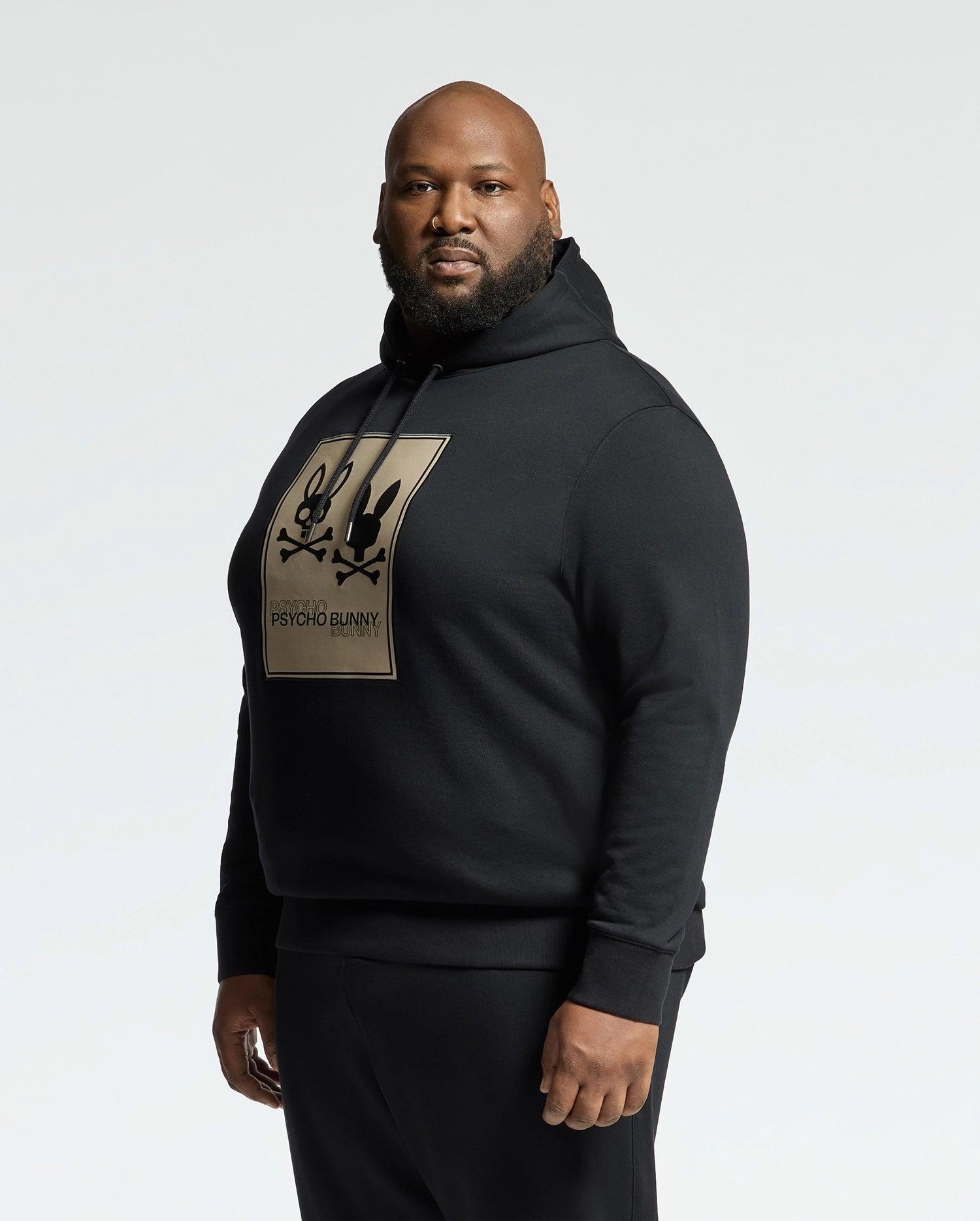 MENS BIG AND TALL MONROE TWILL PATCH FLEECE HOODIE - B9H926D200 Product Image