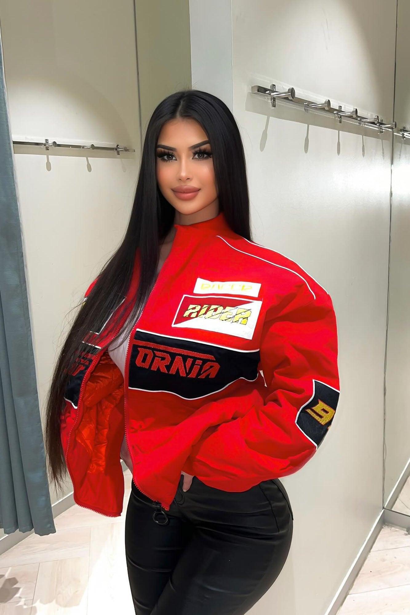 Racing Cali Bomber Jacket - Red Product Image