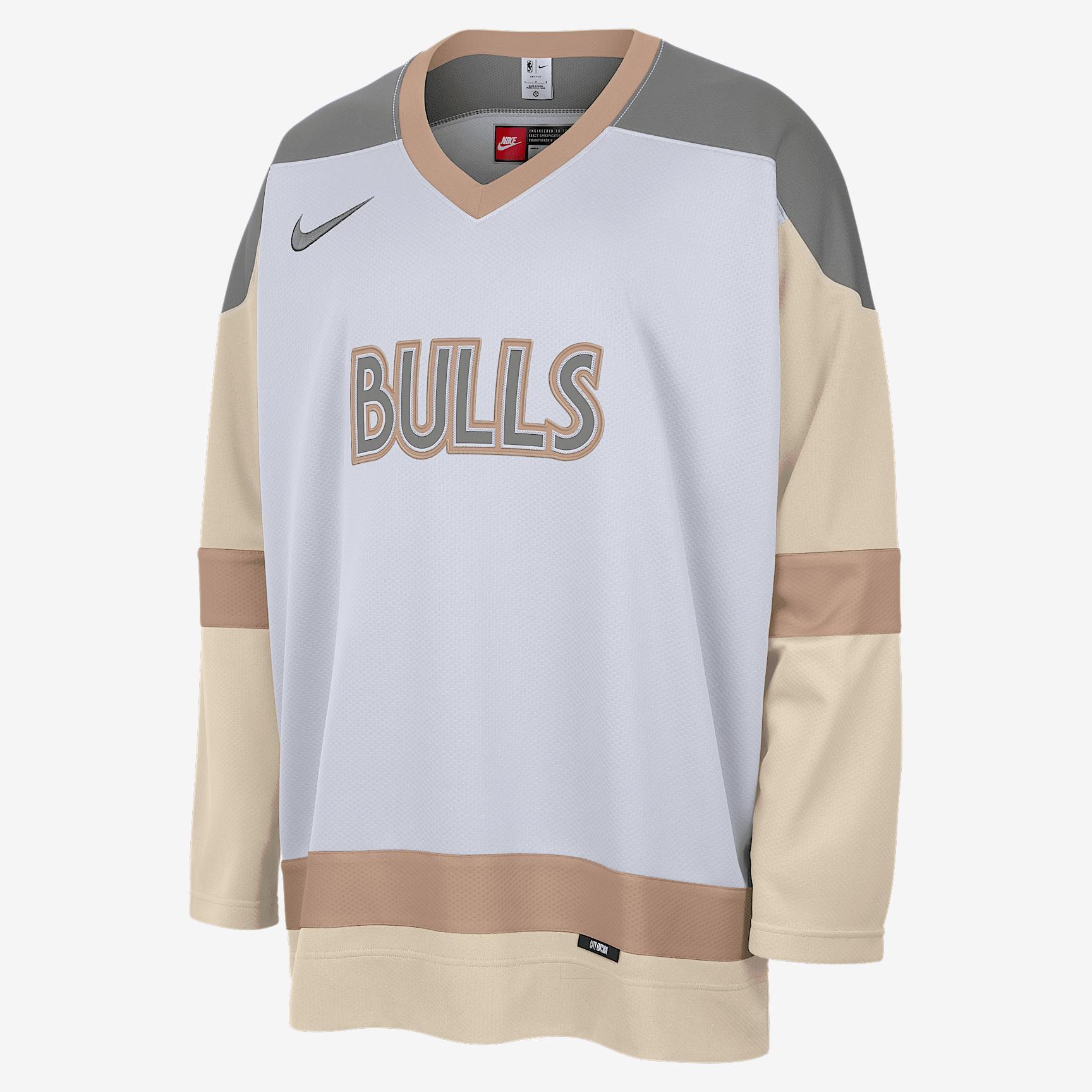 Chicago Bulls City Edition Men's Nike NBA Hockey Jersey Product Image