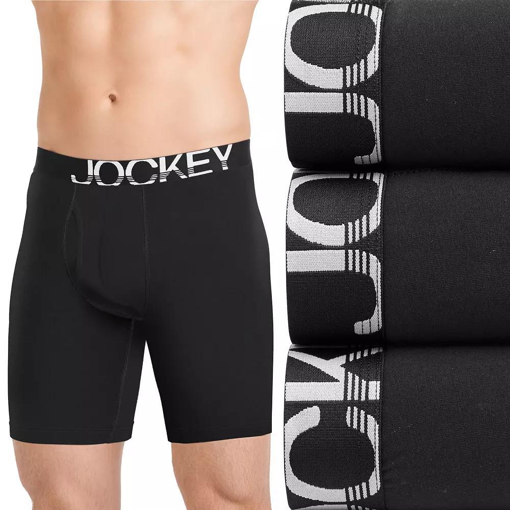 Men's Jockey® 3-pack ActiveStretch™ Long Leg Briefs, Size: Medium, Turquoise Assorted Product Image