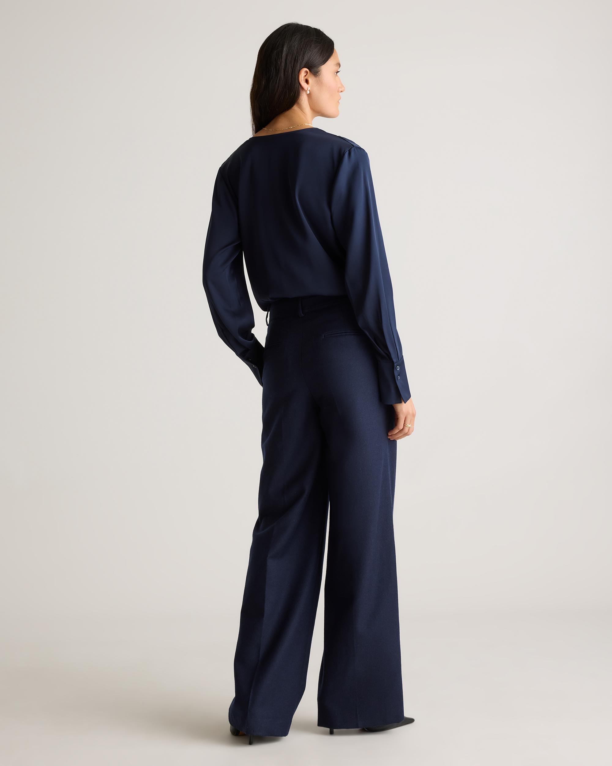 Quince | Women's Washable Stretch Silk Surplice Bodysuit Size XL Product Image