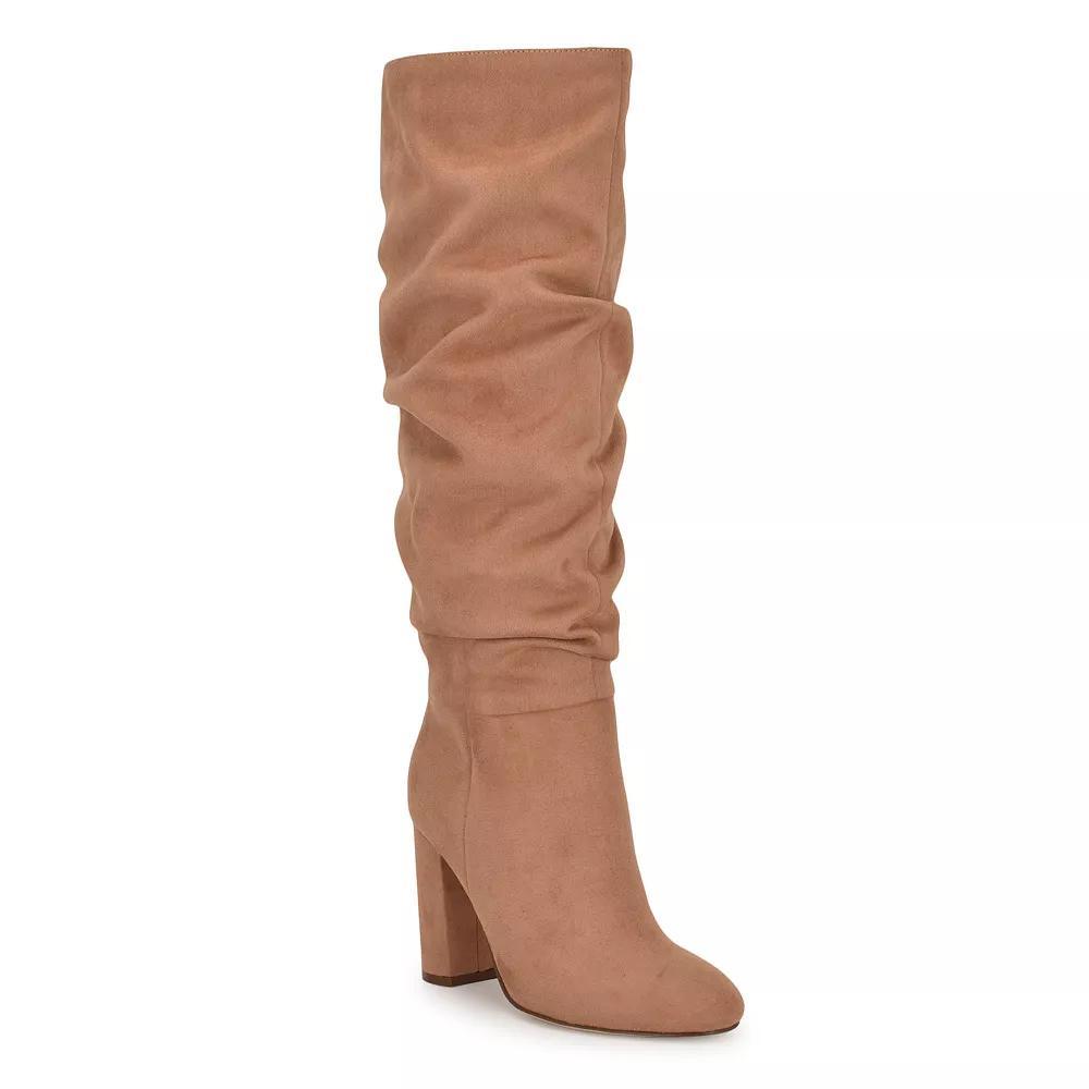 Nine West Magnett Women's Block Heel Slouchy Dress Boots, Size: 9.5, Red Product Image