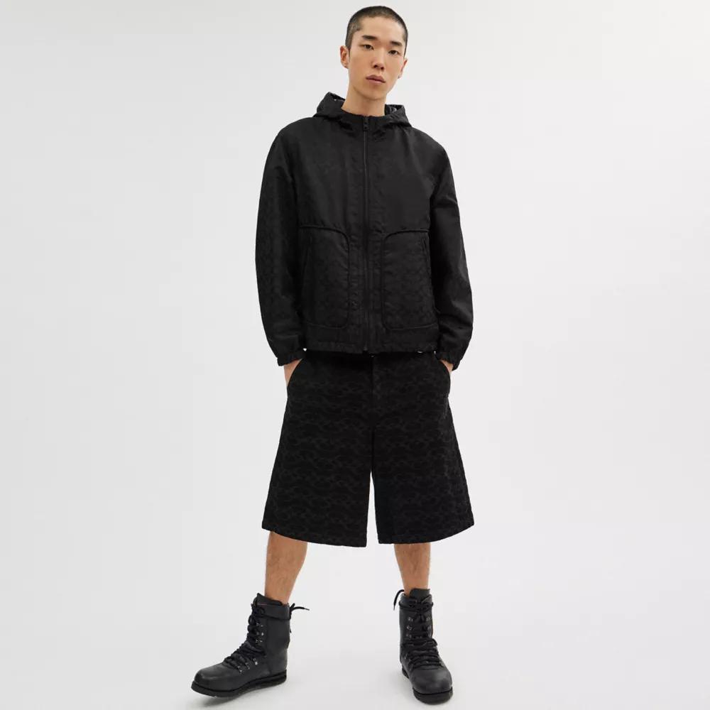 Reversible Leather Jacket In Recycled Polyester Product Image