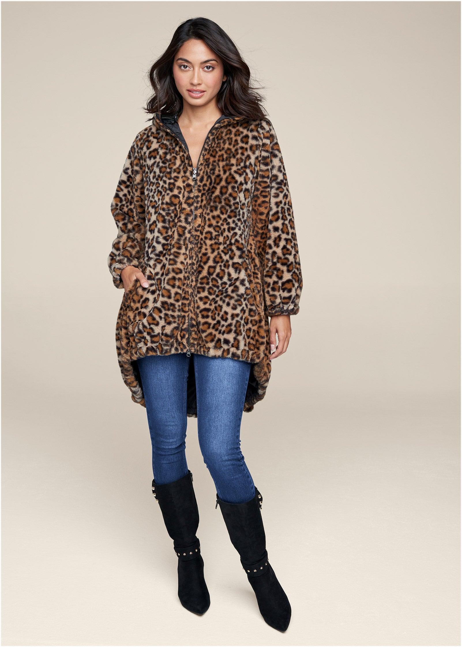Reversible Faux-Fur Anorak - Black Multi Product Image