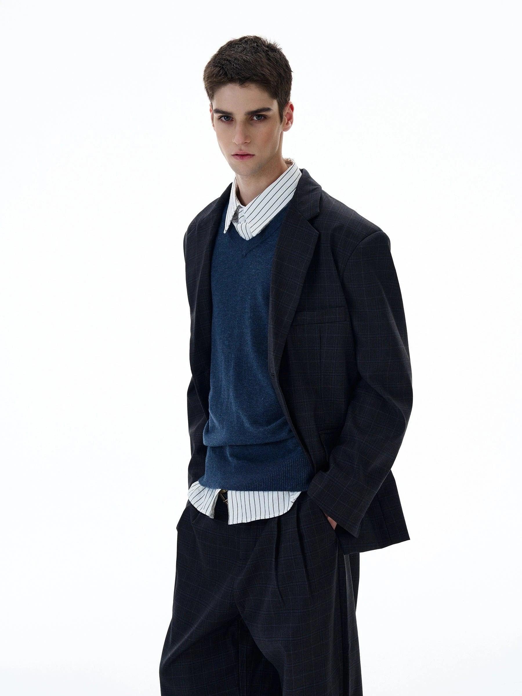 RT No. 20026 PLAID SUIT BLAZER JK Product Image