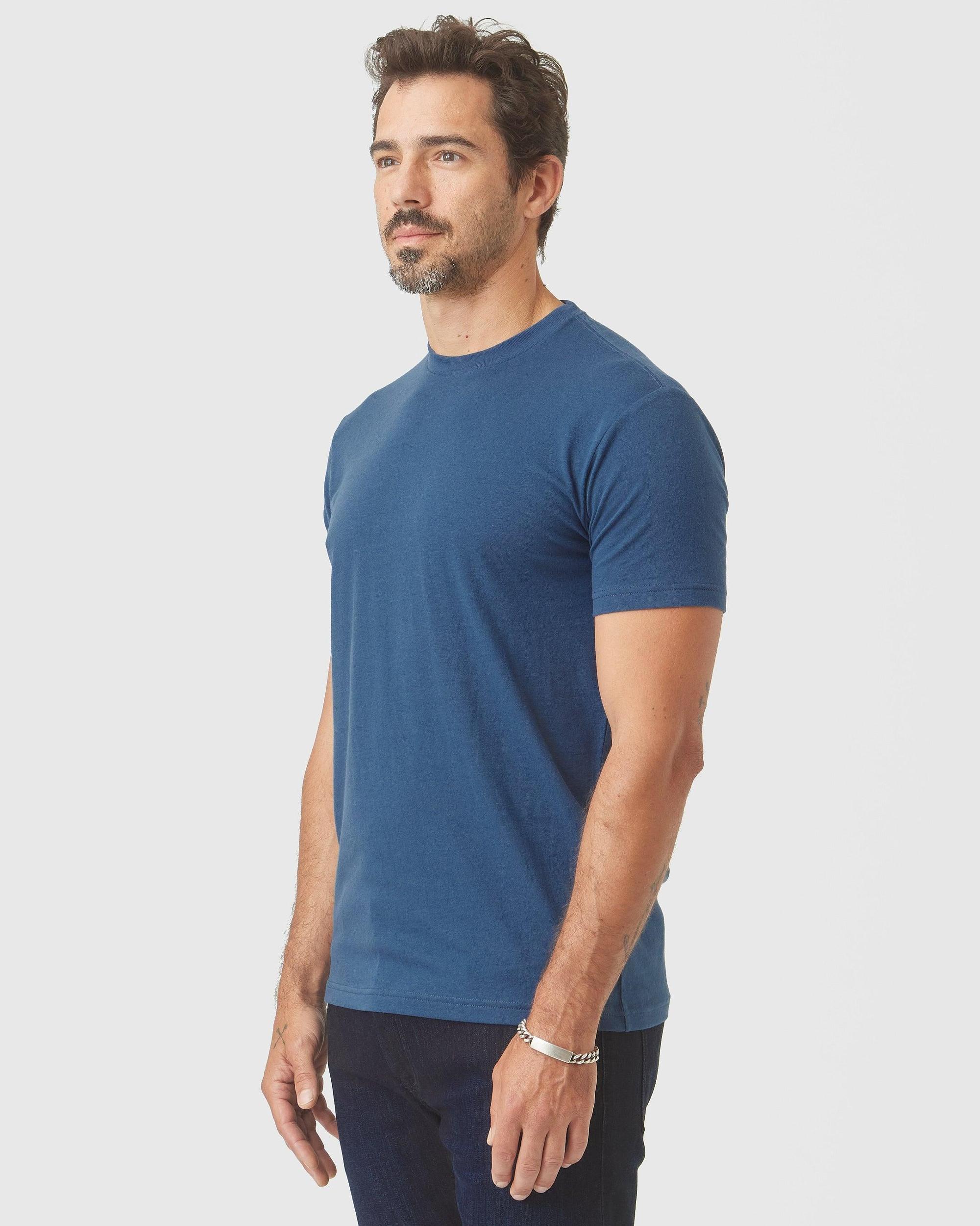 Deep Sea Blue Short Sleeve Crew Neck Tee Product Image
