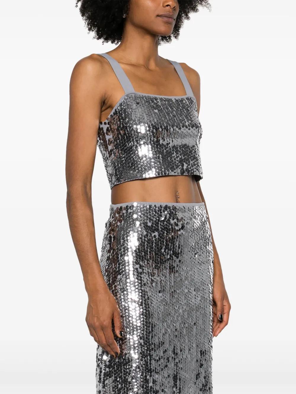 sequinned crop top Product Image