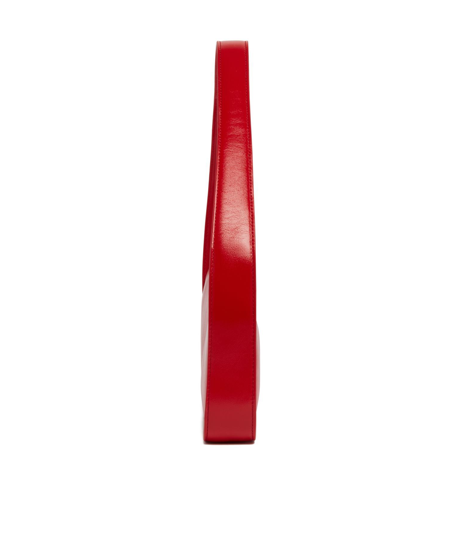 KHAITE Lori Crackle Patent Leather Shoulder Bag In Red Product Image