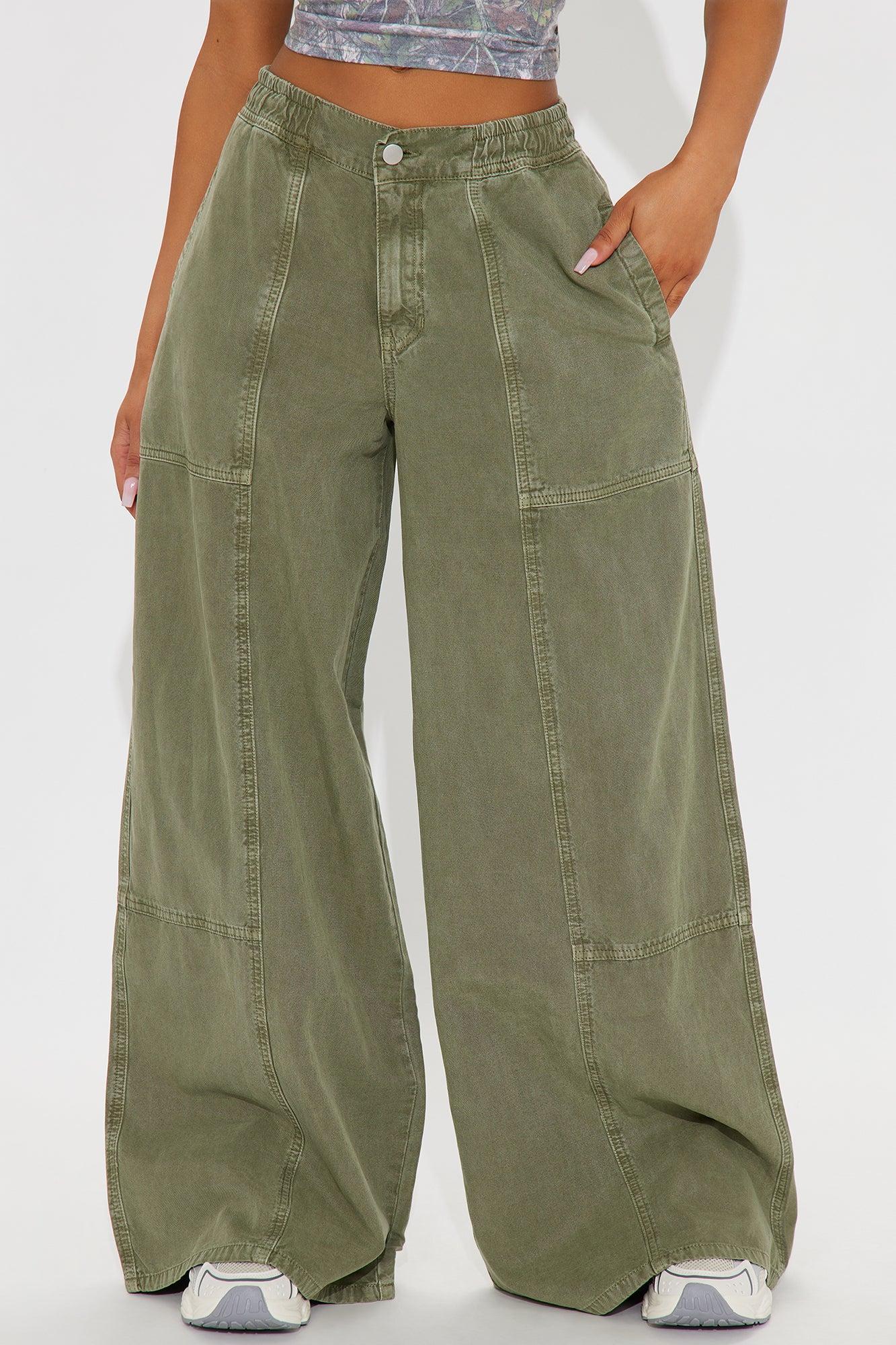 Pascal Wide Leg Pant - Olive Product Image