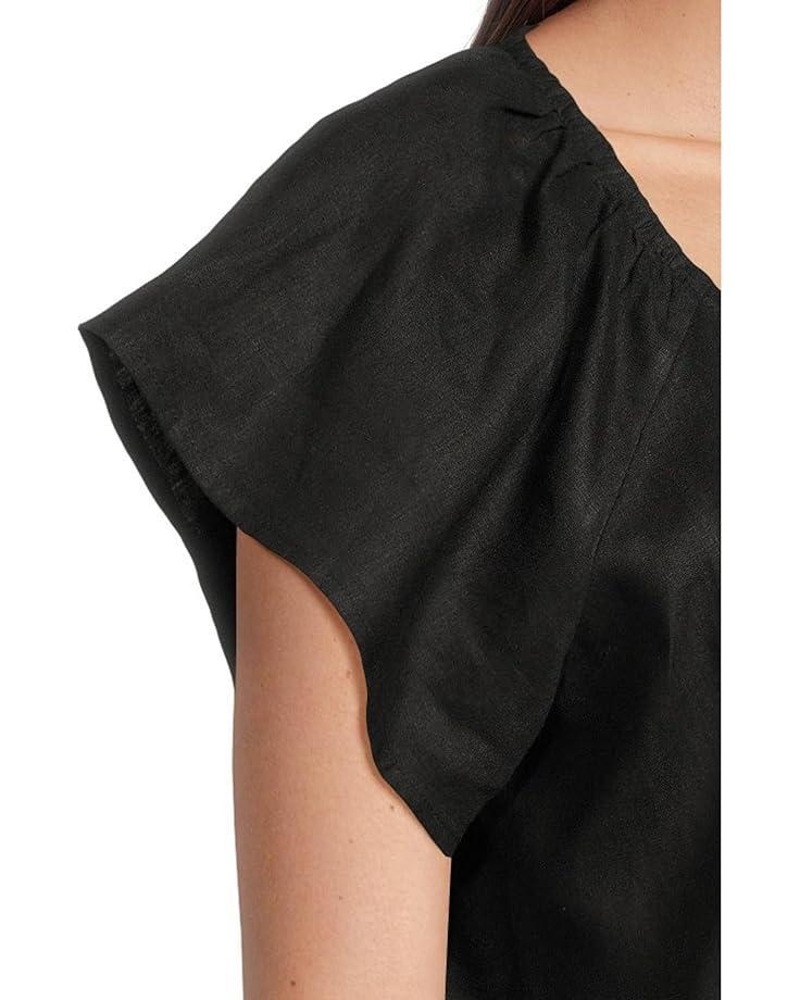 Zandra Linen French Sleeve Sweater Product Image