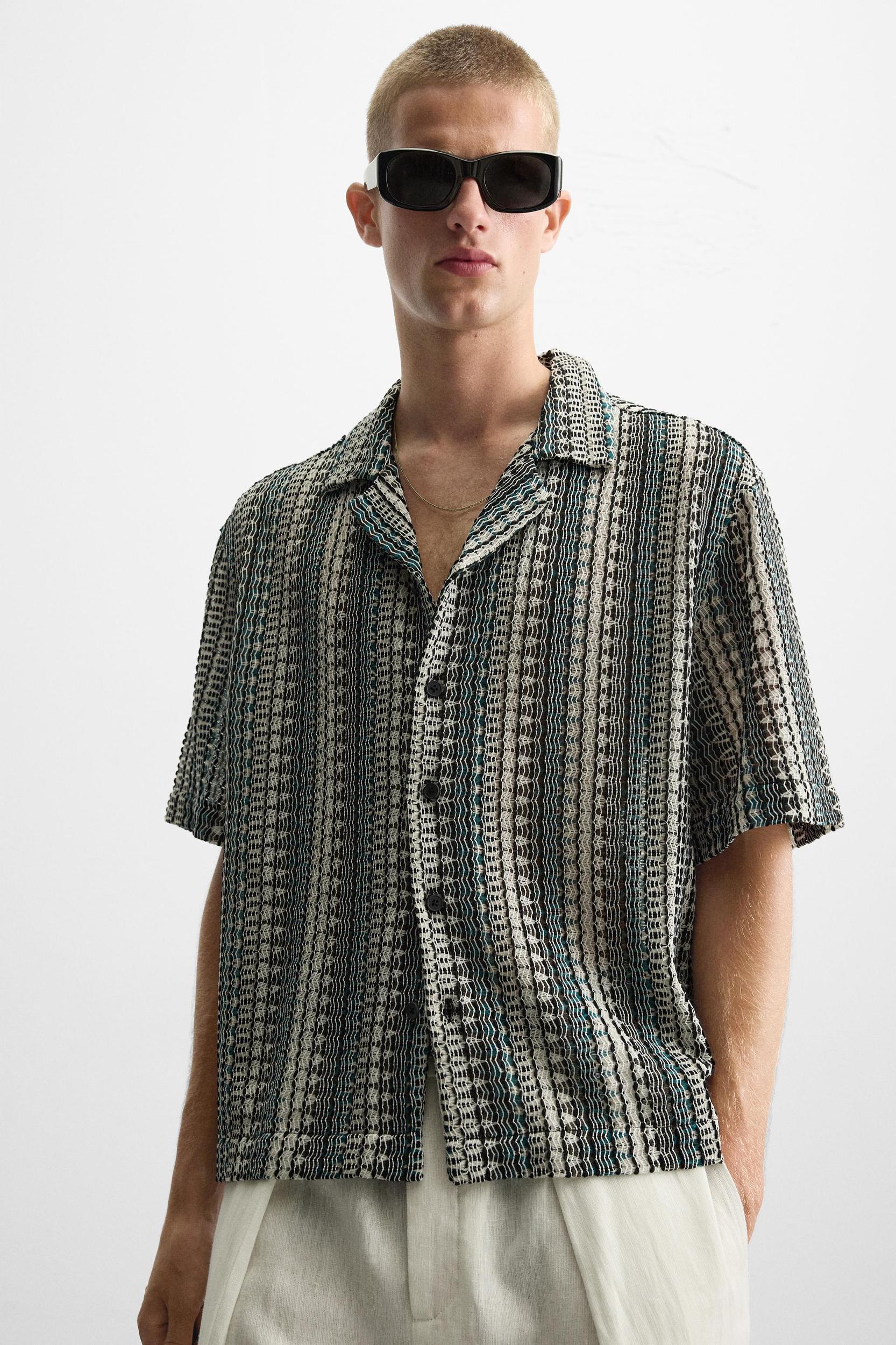 GEOMETRIC JACQUARD SHIRT Product Image