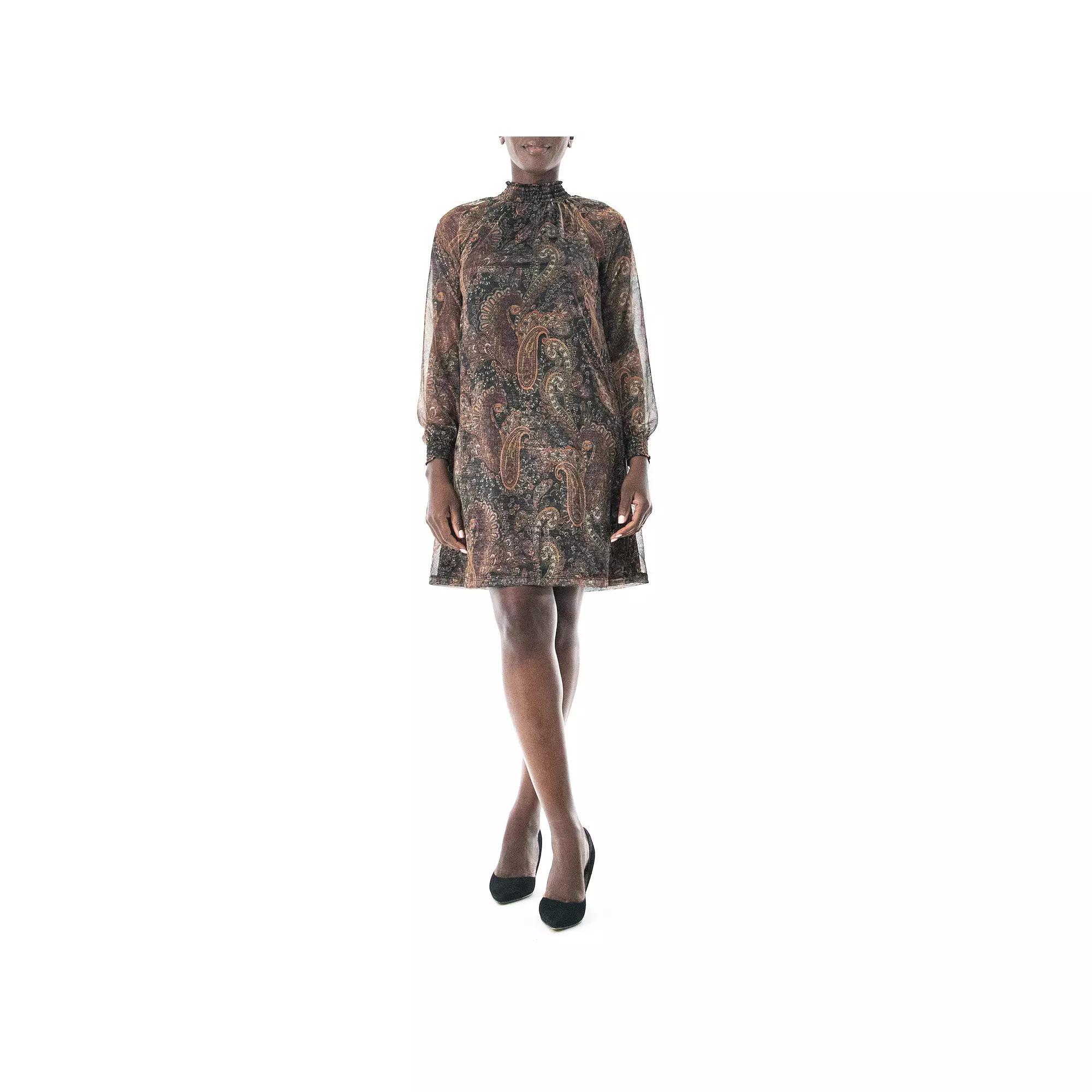Womens Nina Leonard Floral Print Float Dress Red Team Product Image