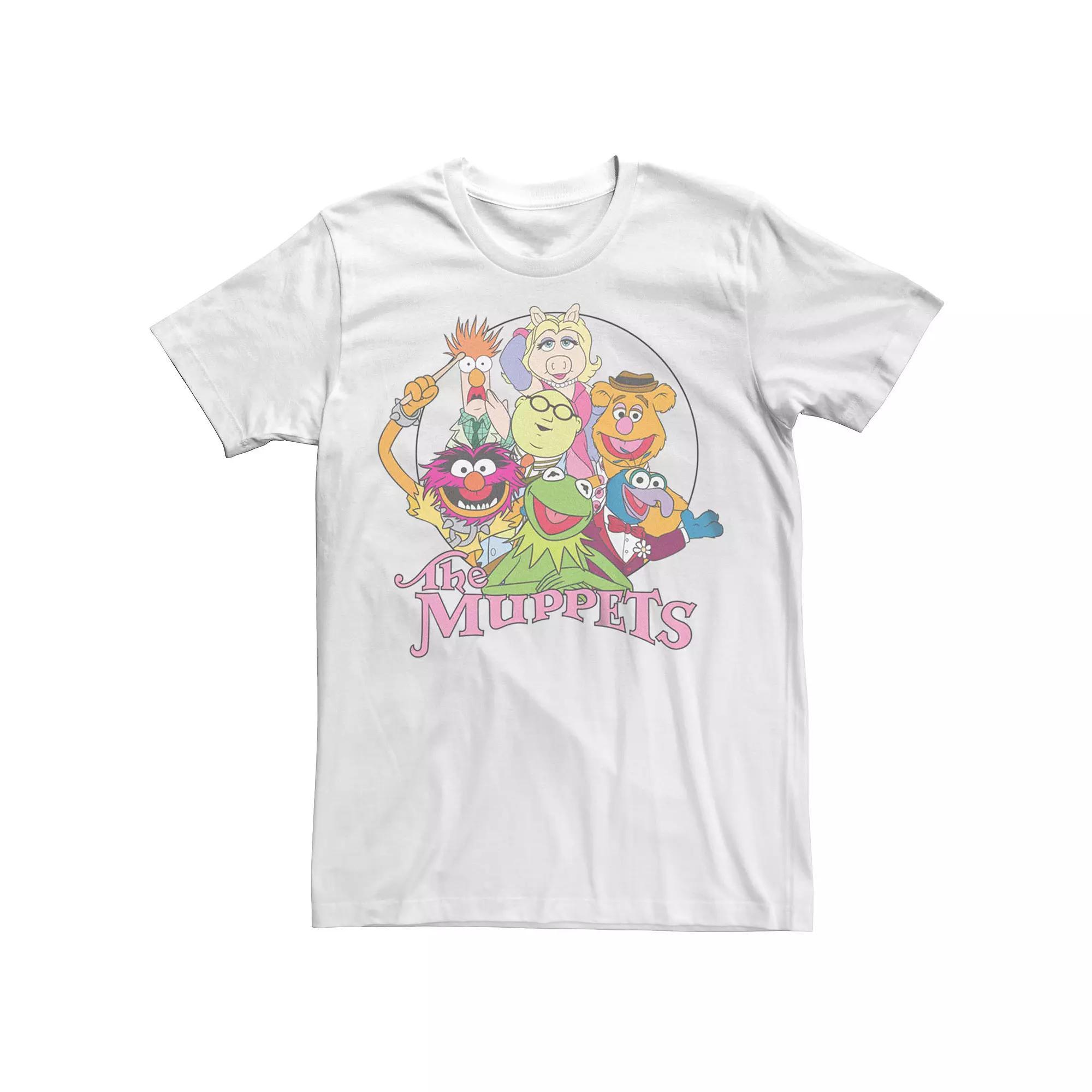 Men's The Muppets Group Stamp Graphic Tee, Size: XS, White Product Image