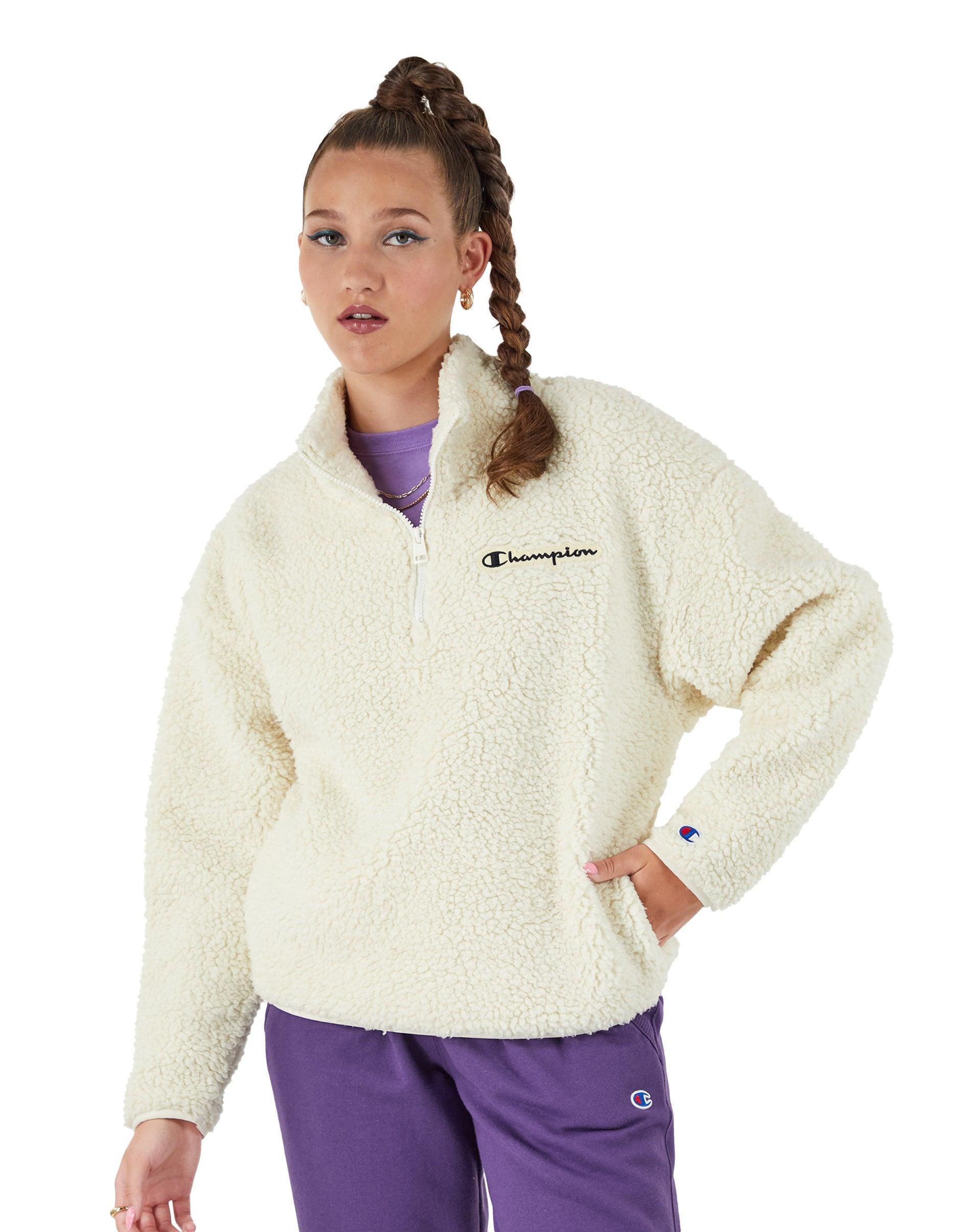 Champion Sherpa 1/4 Zip (Natural) Women's Clothing Product Image
