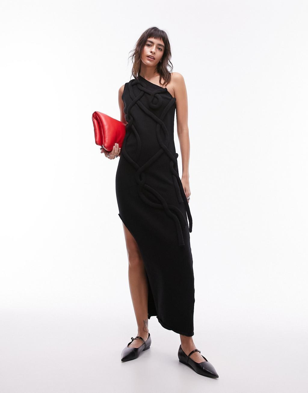 Topshop Premium 3D cable knit dress Product Image