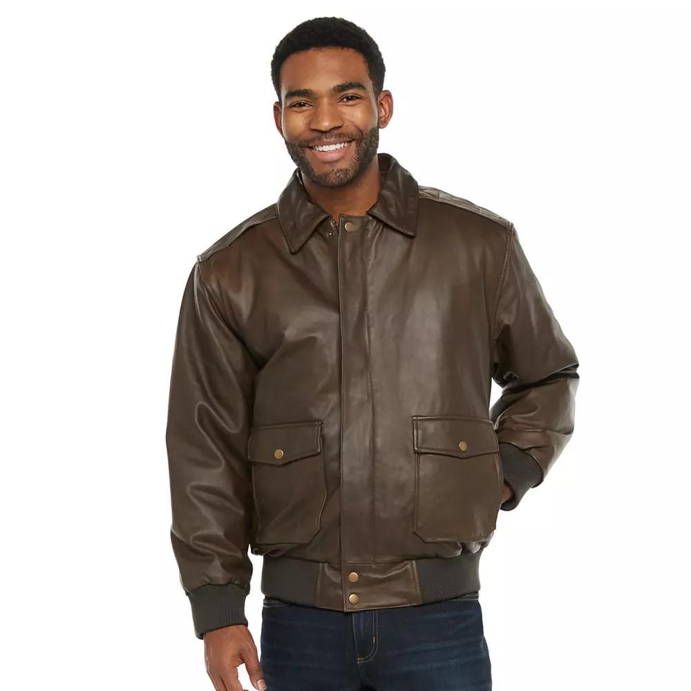 Mens Vintage Leather Distressed Leather Jacket Product Image