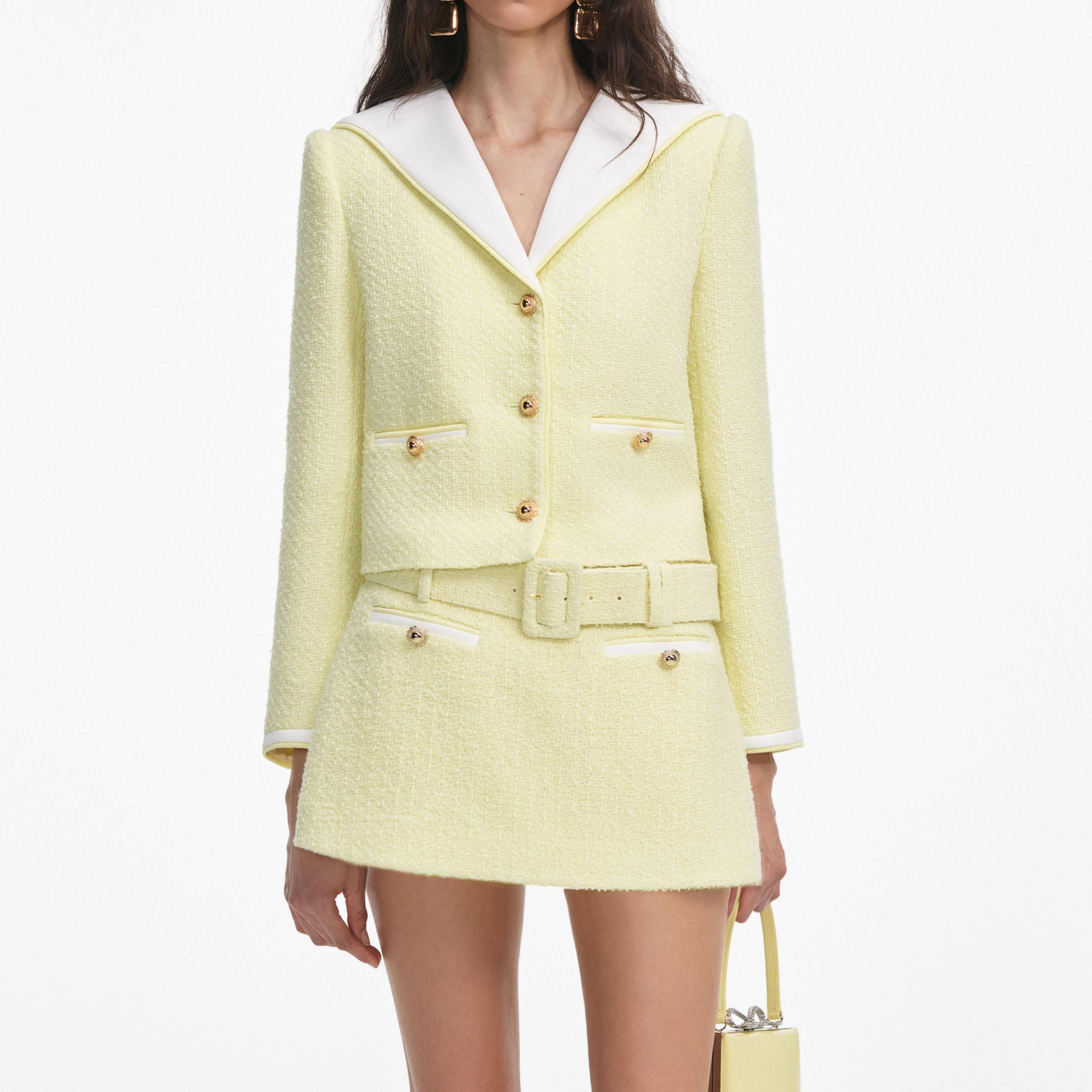 Yellow Boucle Skort Product Image