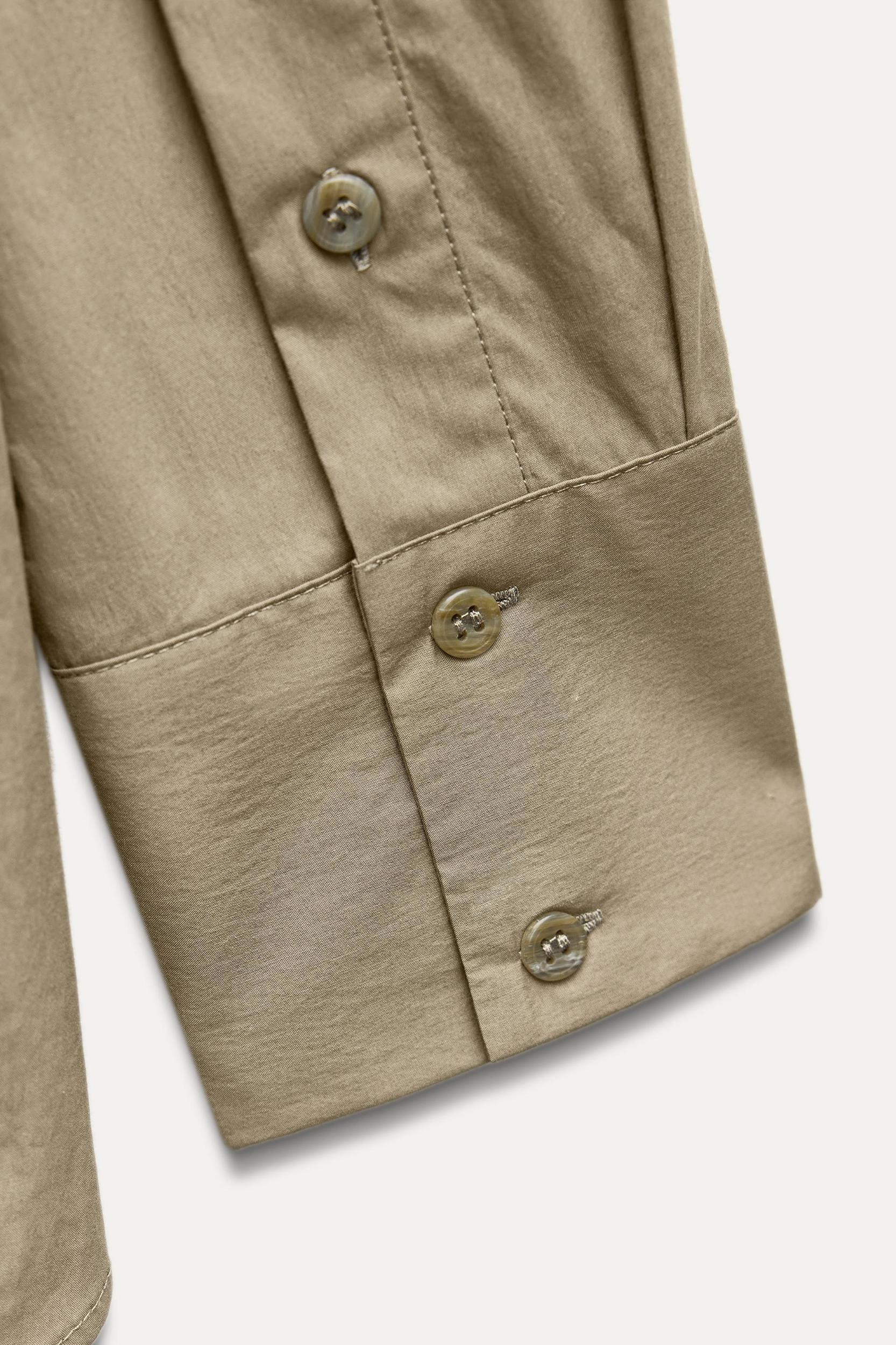 POPLIN POCKET SHIRT ZW COLLECTION Product Image