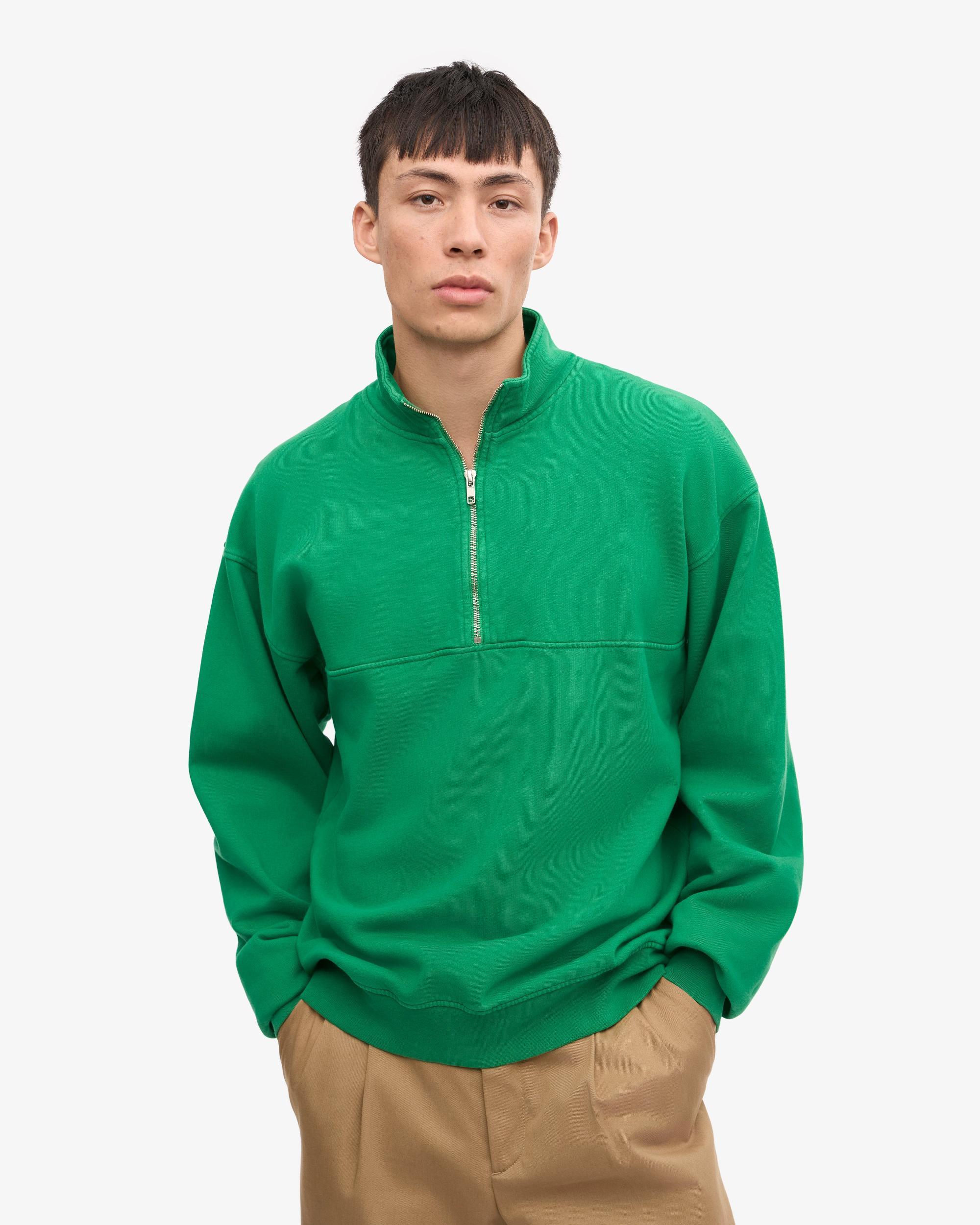 Organic Quarter Zip - Kelly Green Product Image