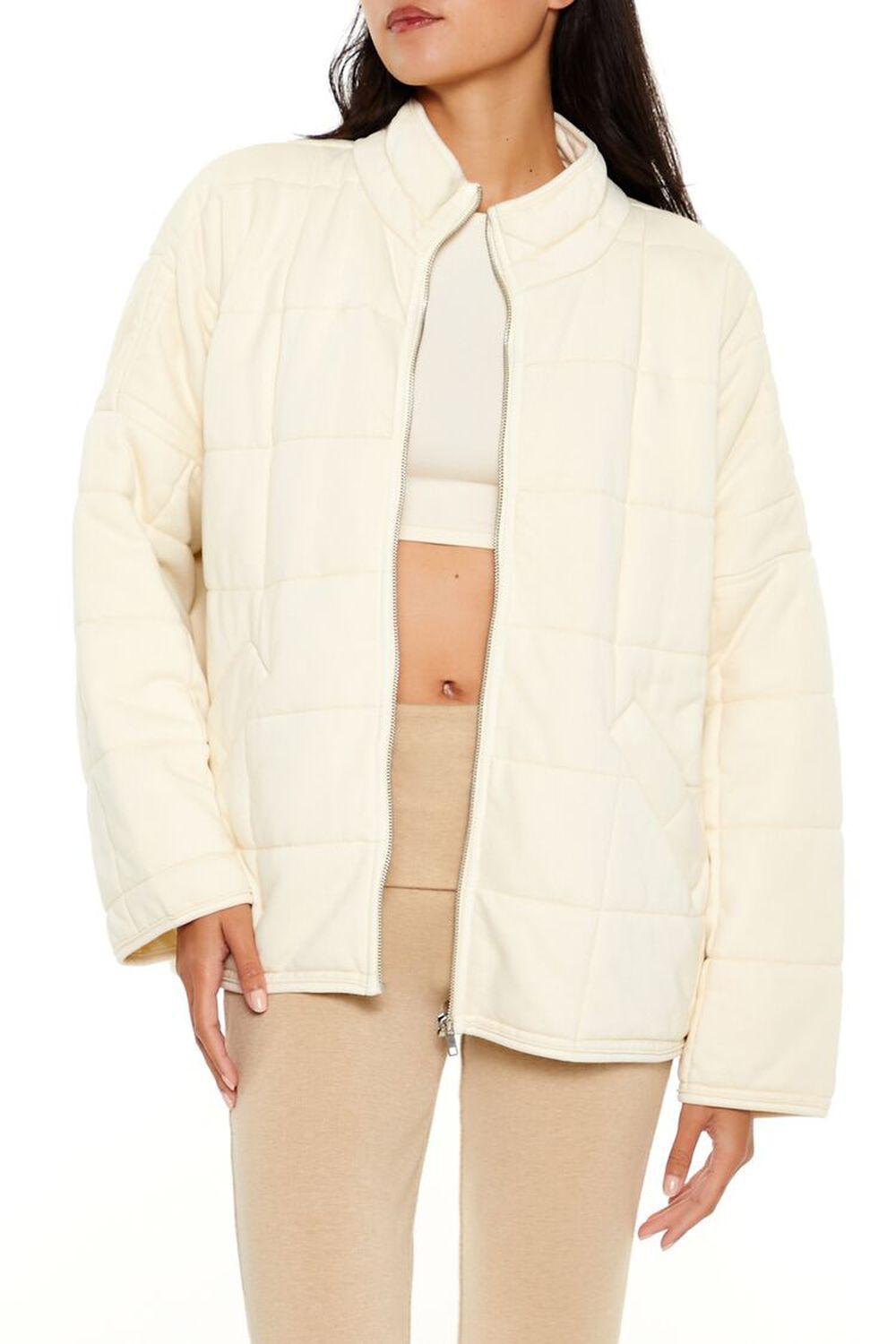 Quilted Zip-Up Jacket | Forever 21 Product Image