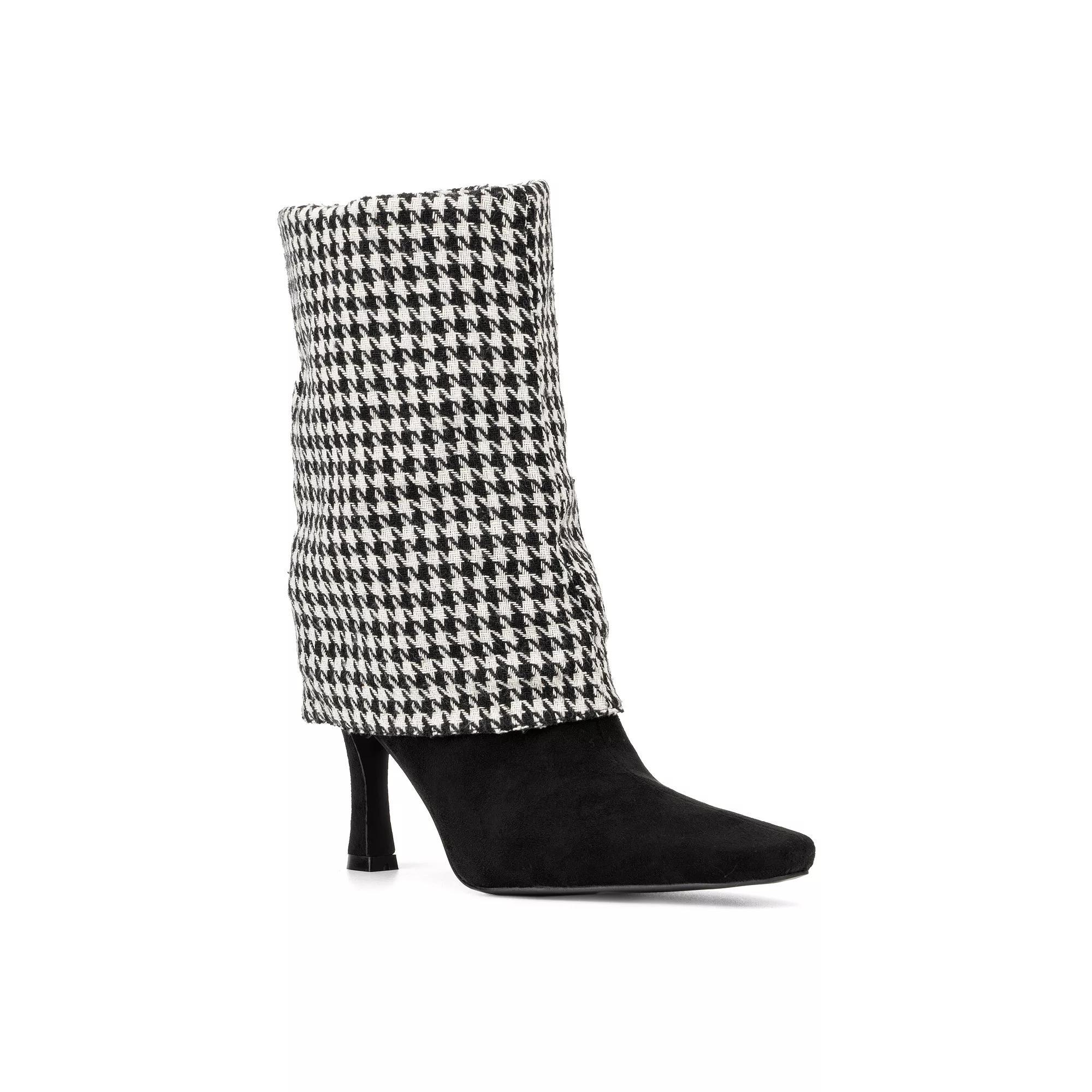New York & Company Kalissa Women's Knee-High Boots, Size: 7, Black White Product Image