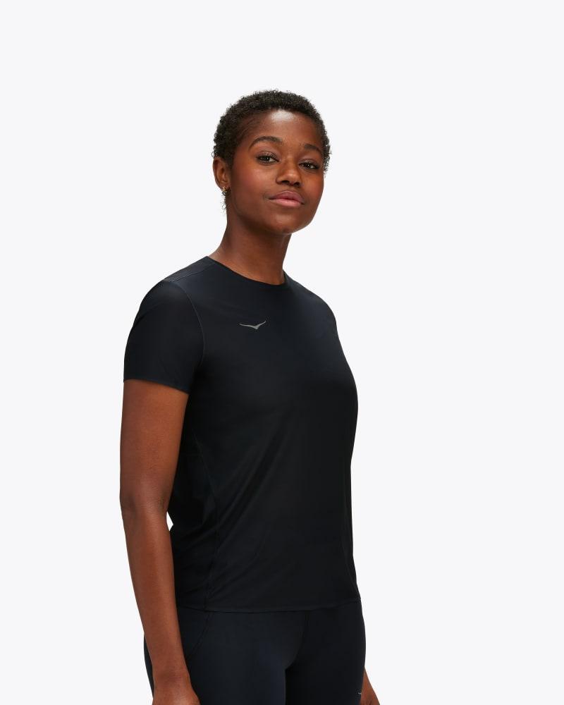 HOKA Women's Airolite Run Short Sleeve Shirt in Hoka Blue, Size Medium Product Image