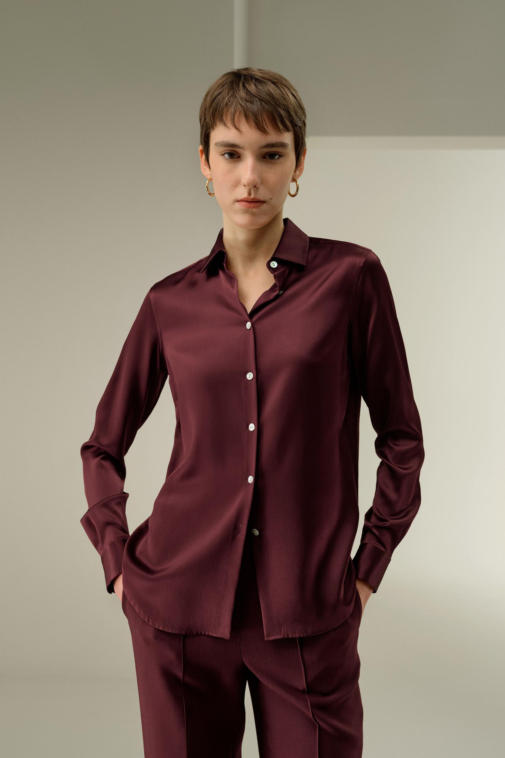 Timeless Silk Charmeuse Shirt Product Image