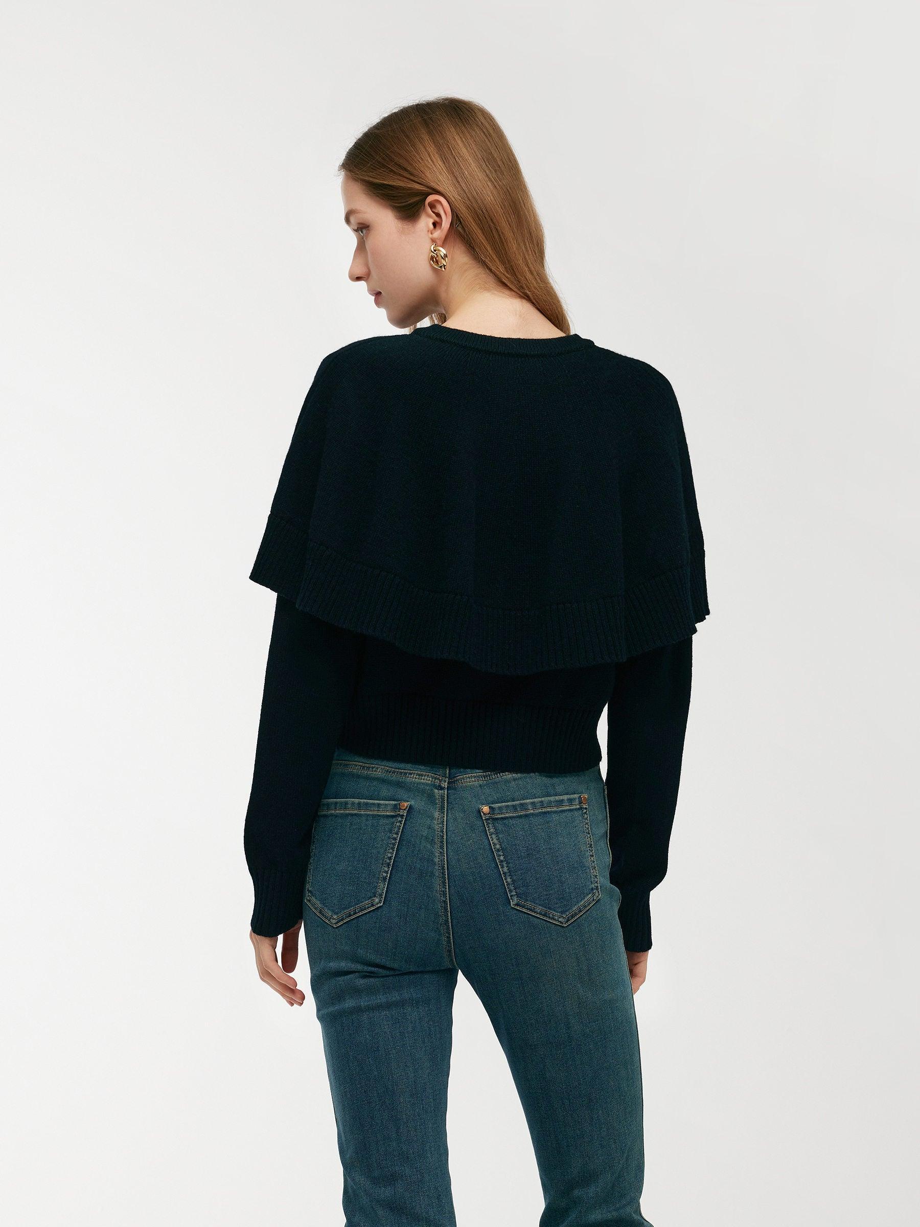 Wool Blend Women Cape Cardigan Product Image