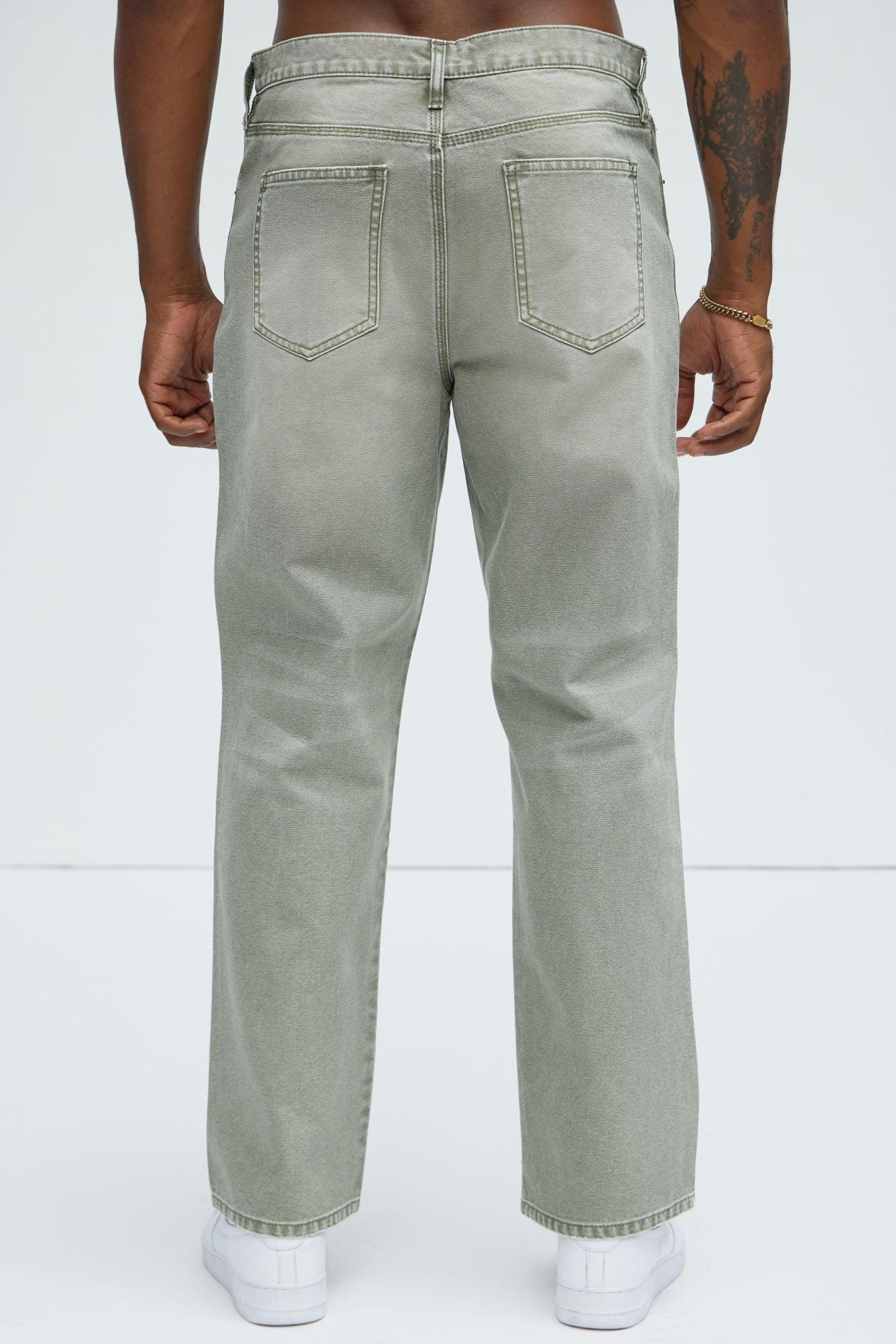 Centola Straight Pants - Olive Product Image