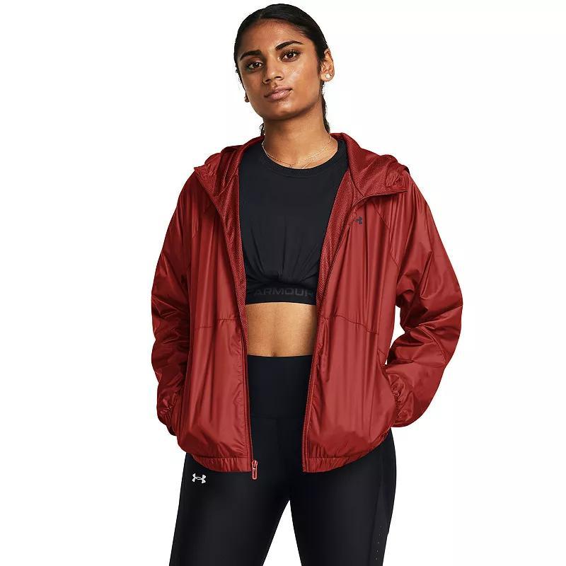 Women's Under Armour Rival Full-Zip Windbreaker Jacket, Size: Small, Prime Pink Product Image