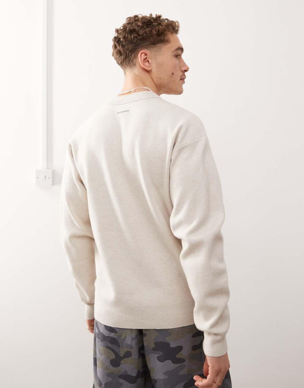 Aape By A Bathing Ape Now knitted sweater in beige  Product Image