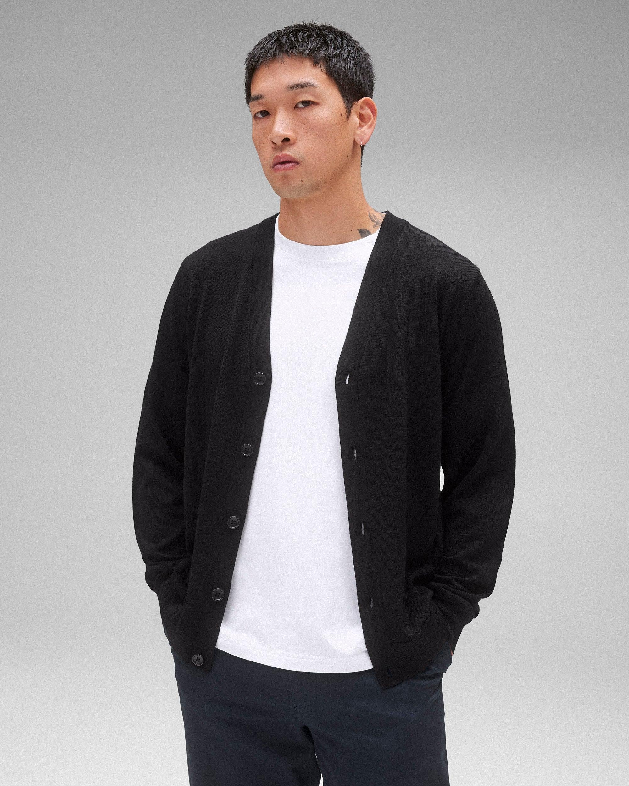 Lightweight Merino Harry Cardigan Male Product Image