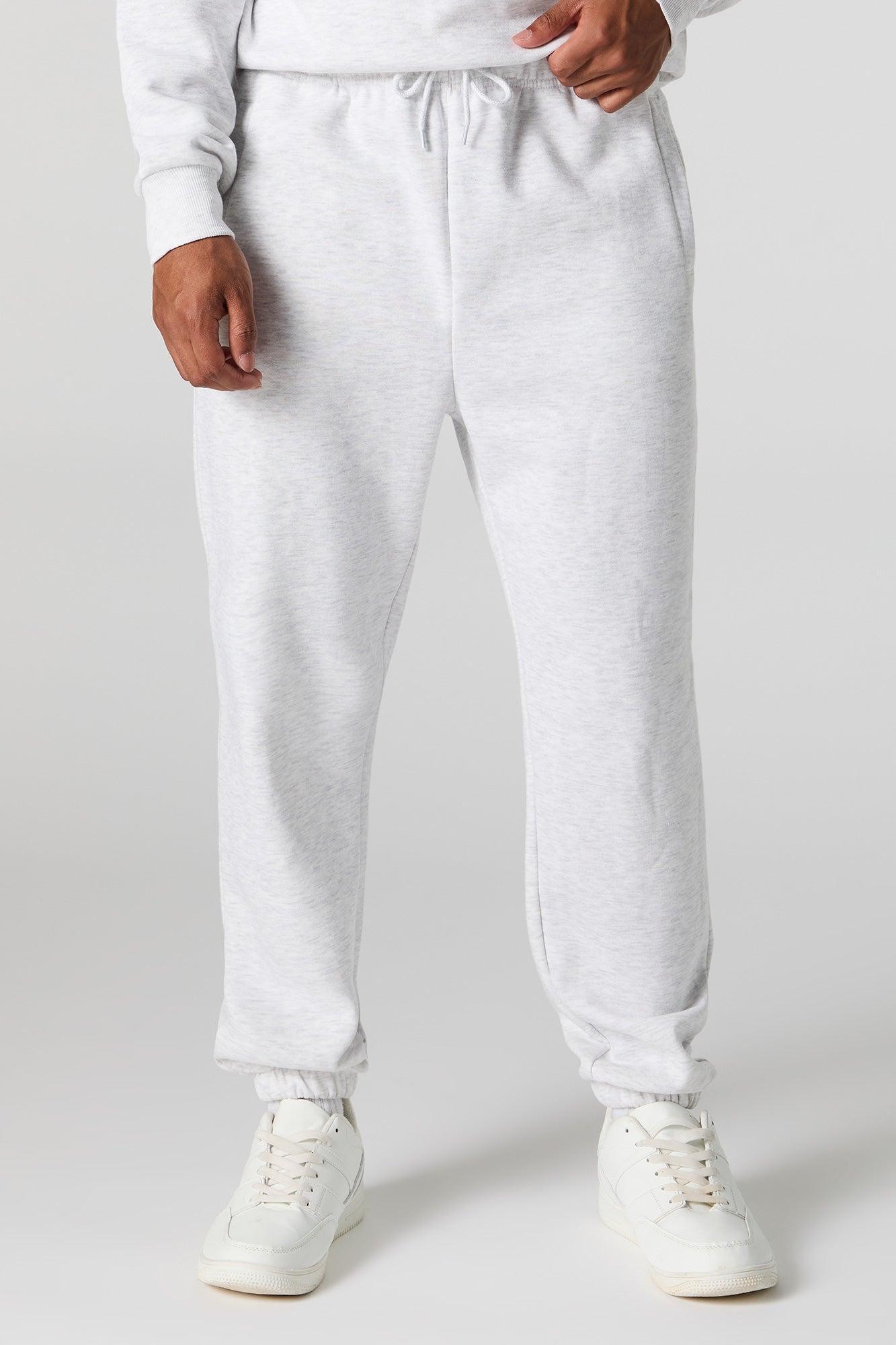 Solid Fleece Drawstring Jogger Male Product Image