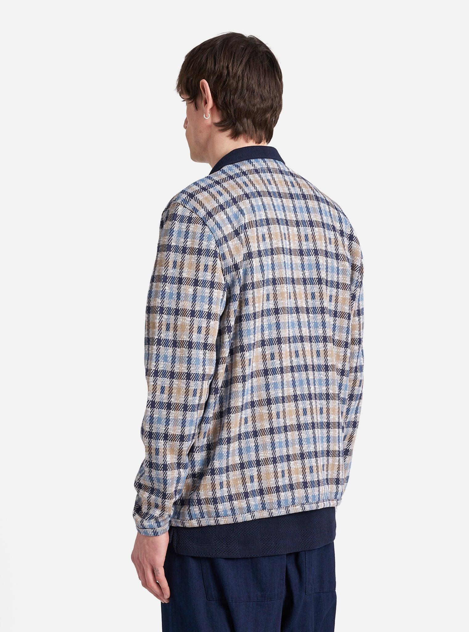 Brown/Blue Summer Check Cardigan Product Image
