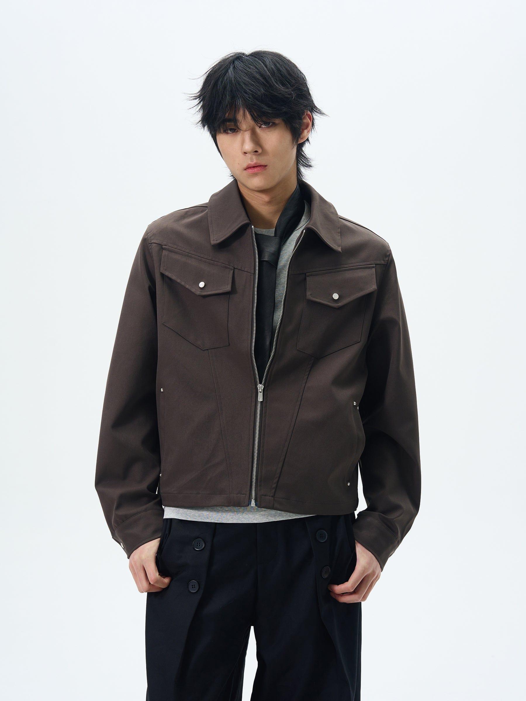 RT No. 12636 BROWN ZIP COLLAR JK Product Image