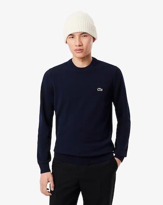 Monochrome Crew Neck Cotton Sweater Product Image